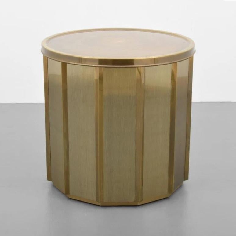 Fin du 20e siècle Table de salle à manger en laiton Bernard Rohne pour Mastercraft en vente