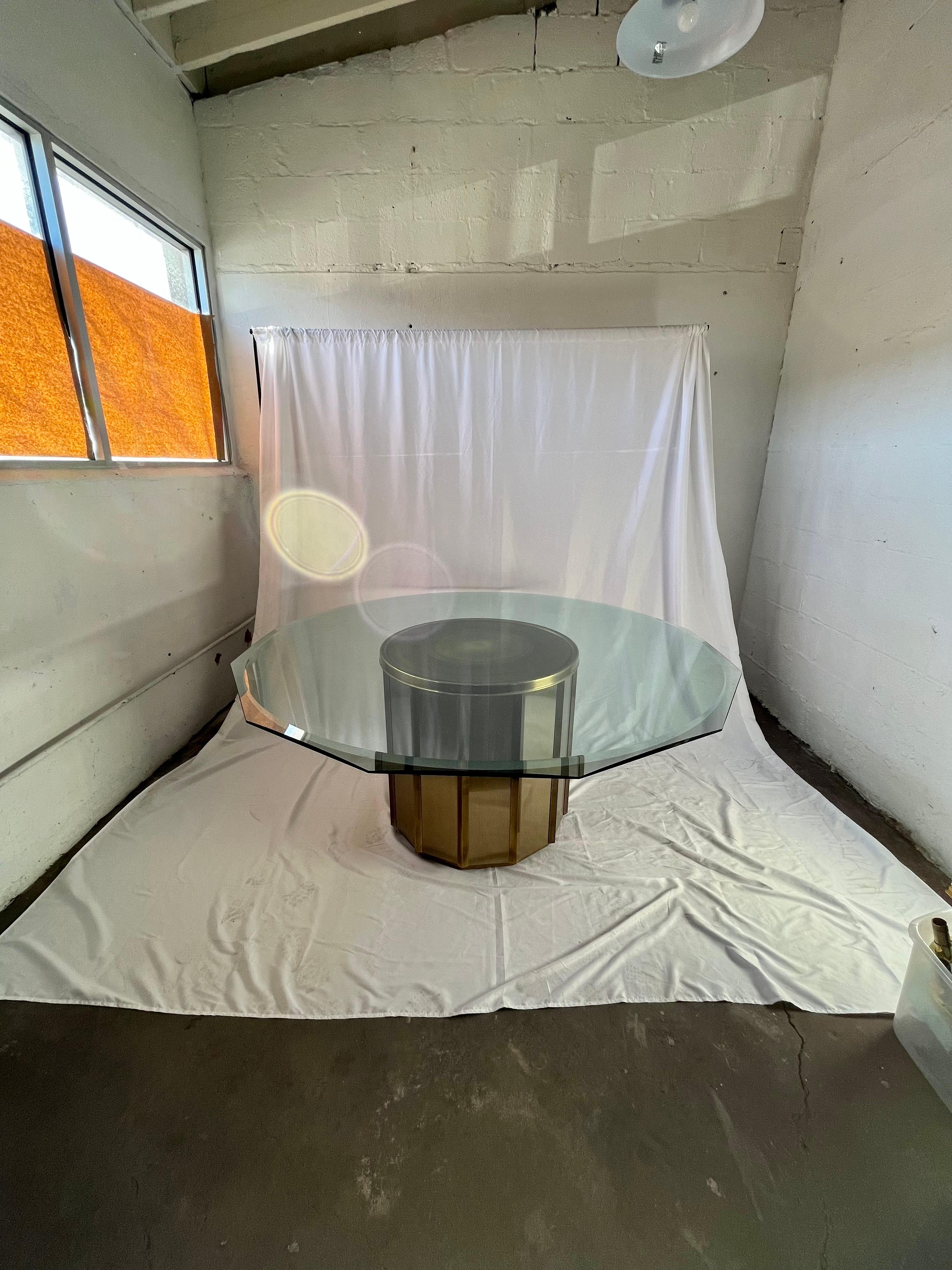 Mid-Century Modern Brass Dining Table by Bernhard Rohne for Mastercraft For Sale