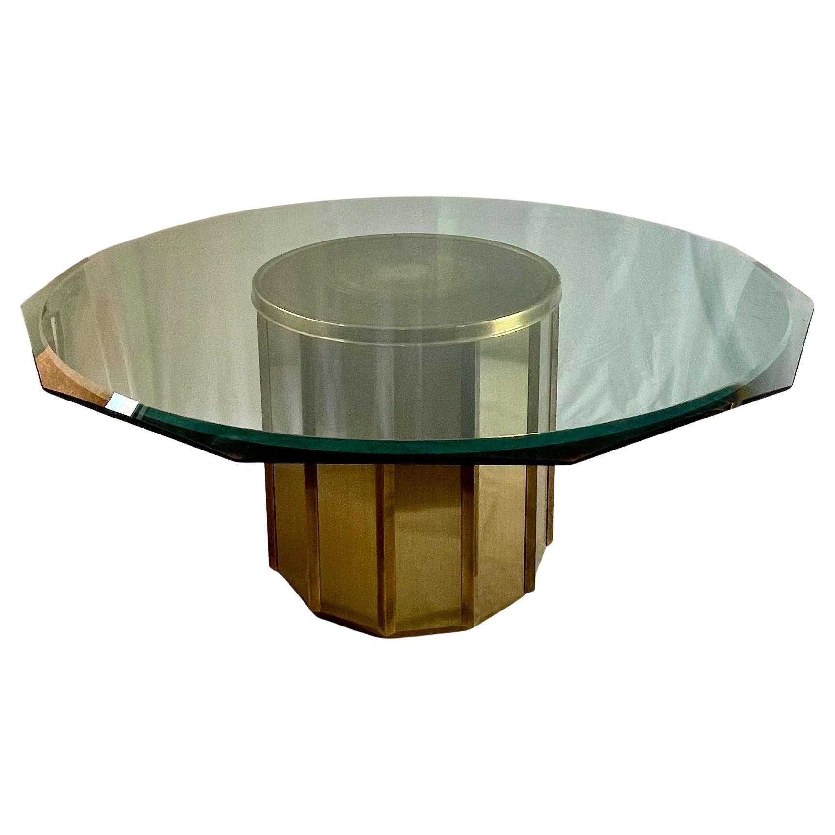 Tavolo da pranzo in ottone di Bernhard Rohne per Mastercraft