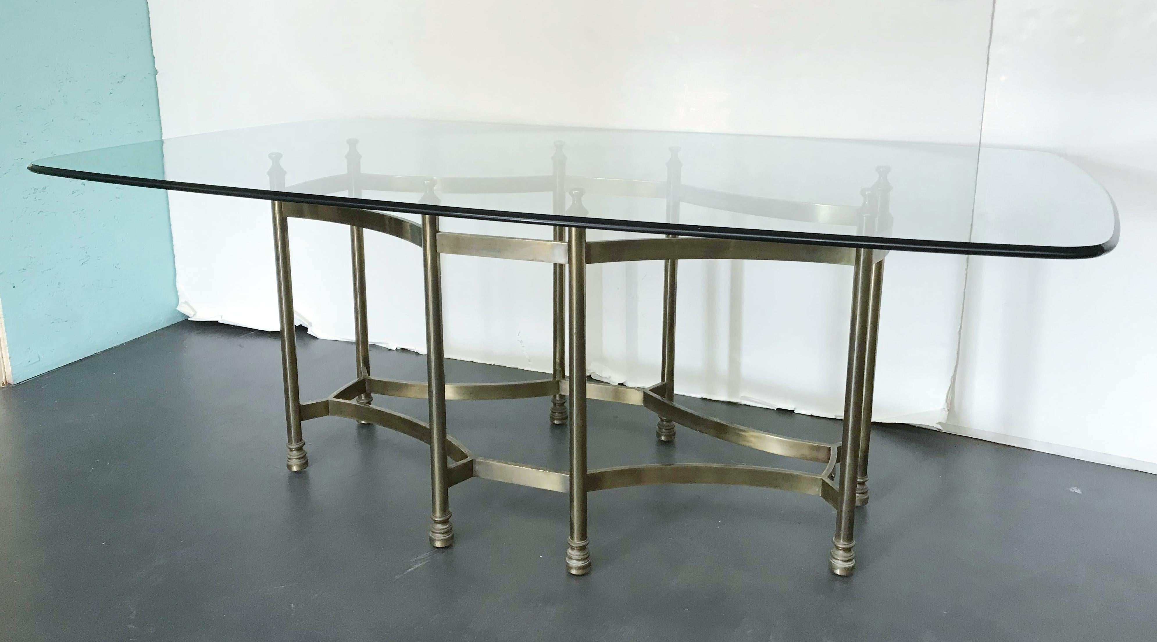 Beveled Brass Dining Table