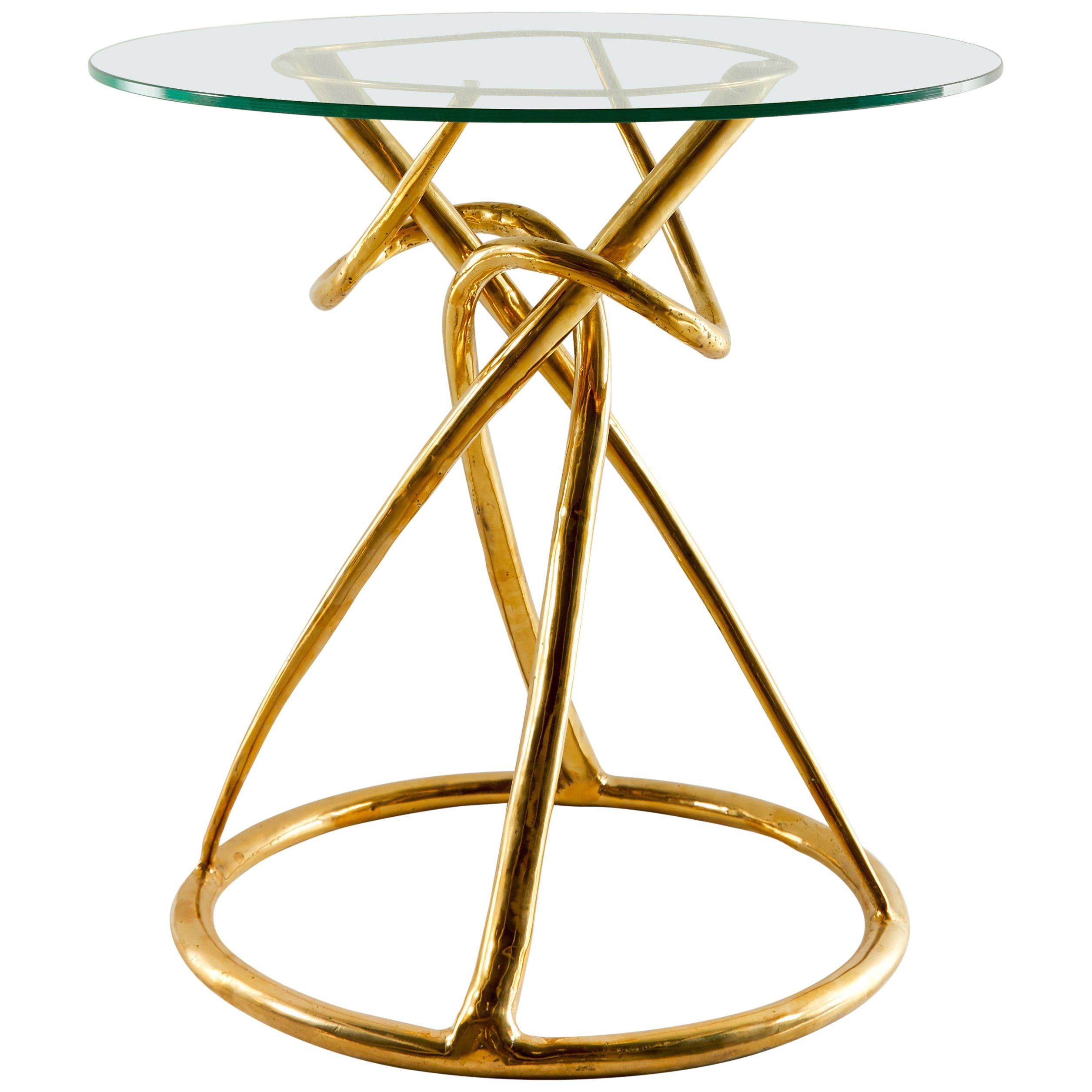 Brass Dining Table, Gordian Node, Misaya For Sale