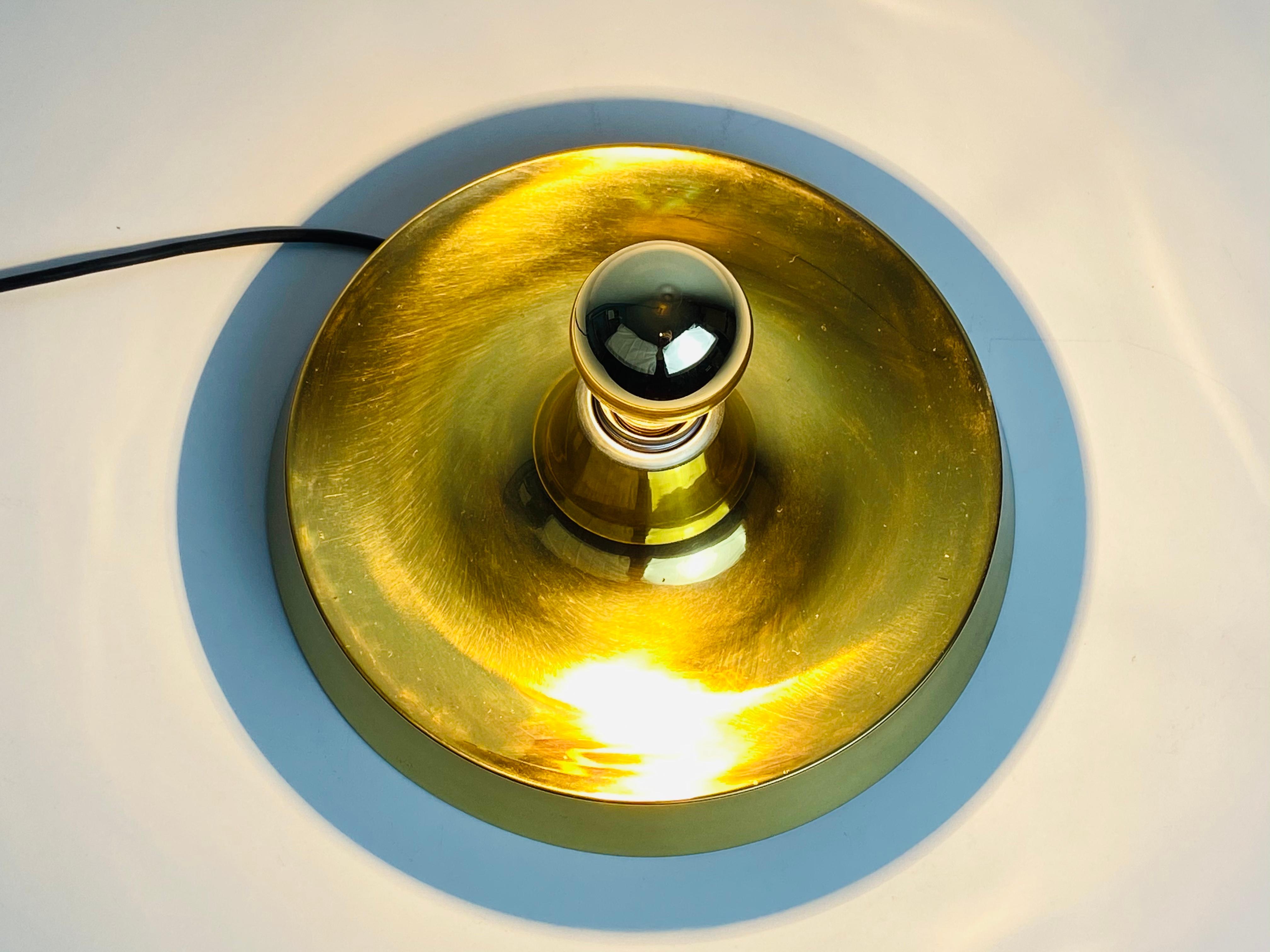 Brass Disc Shape Wall Lamp or Flushmount by Cosack, 1960s For Sale 1