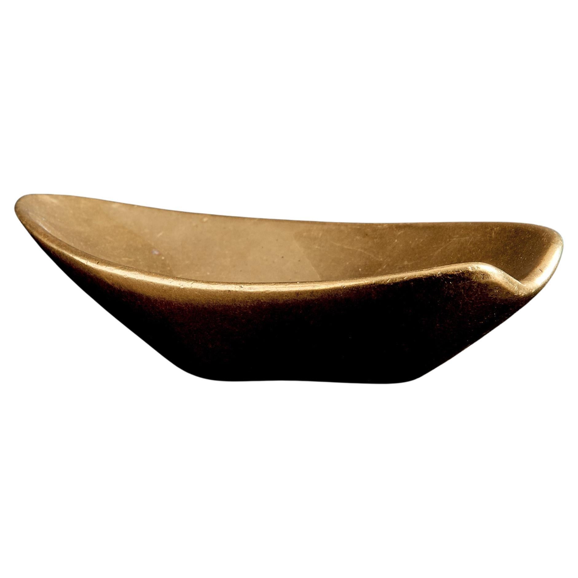 Brass Dish / Ashtray by Werkstätte Carl Auböck, Austria 1960s