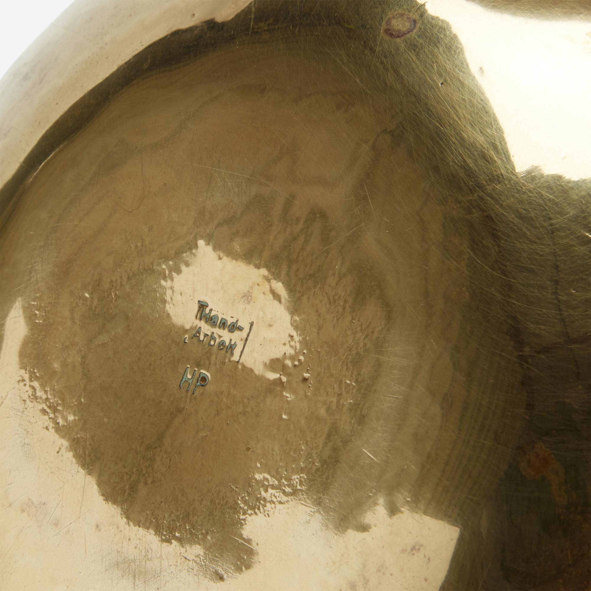 Ottone Piatto in ottone di Hayno Focken in vendita