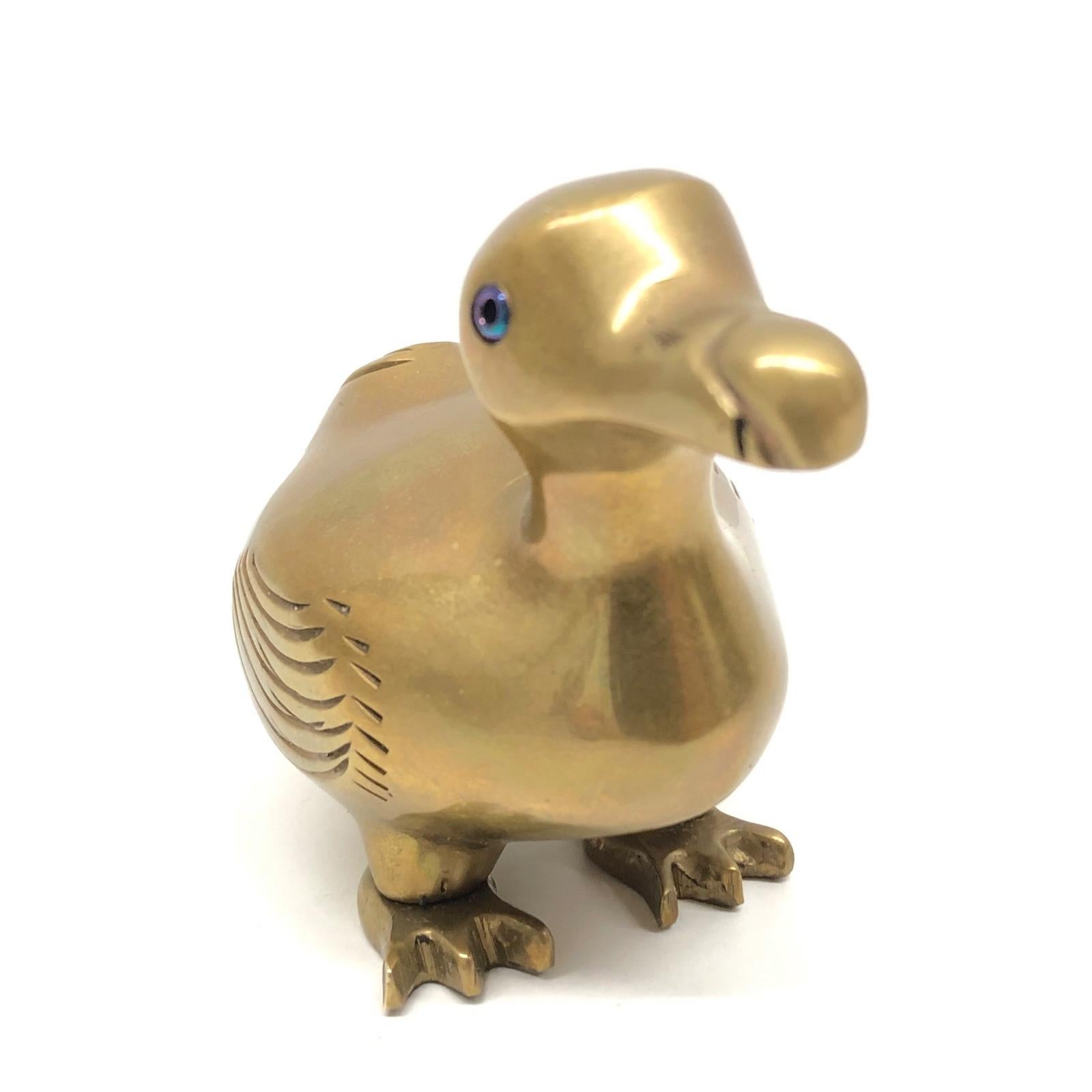 Messing Dodo-Vogel-Figur Desktop-Briefbeschwerer 1950er Jahre Mid-Century Modern, Deutsch (Moderne der Mitte des Jahrhunderts)