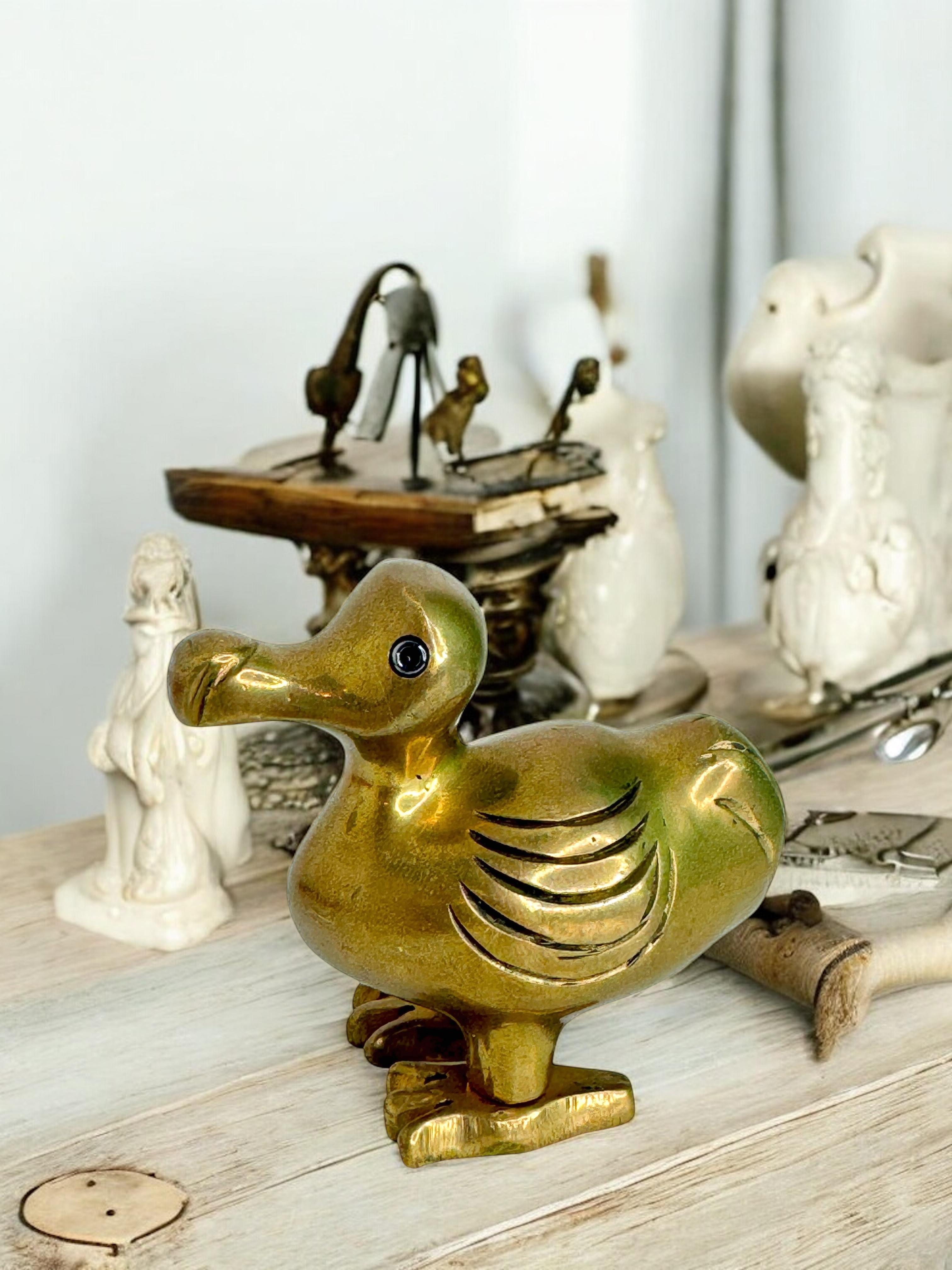 Brass Dodo Bird Figurine Desktop Paperweight 1960s Mid-Century Modern, German For Sale 6