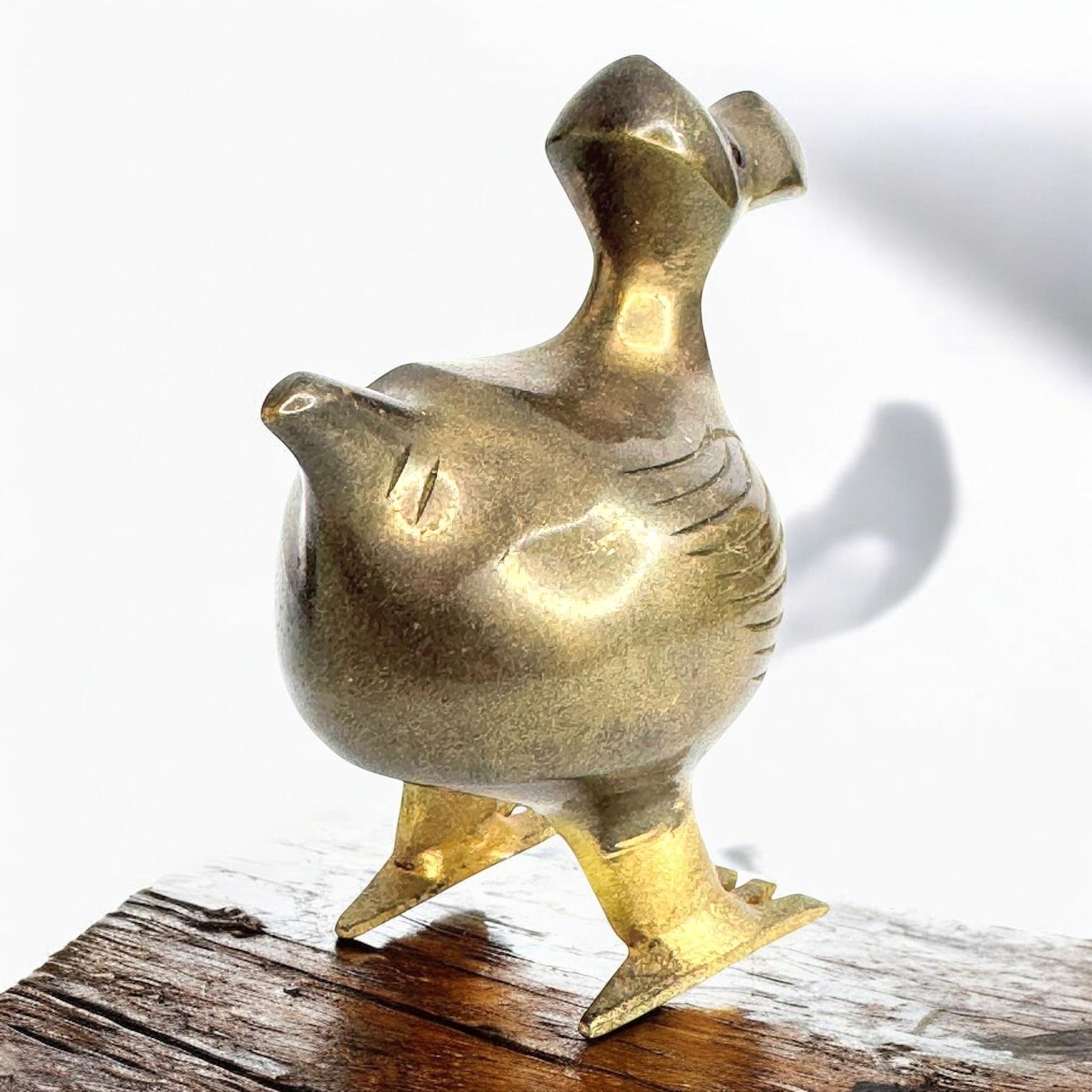 Brass Dodo Bird Figurine Desktop Paperweight 1960s Mid-Century Modern, German 8