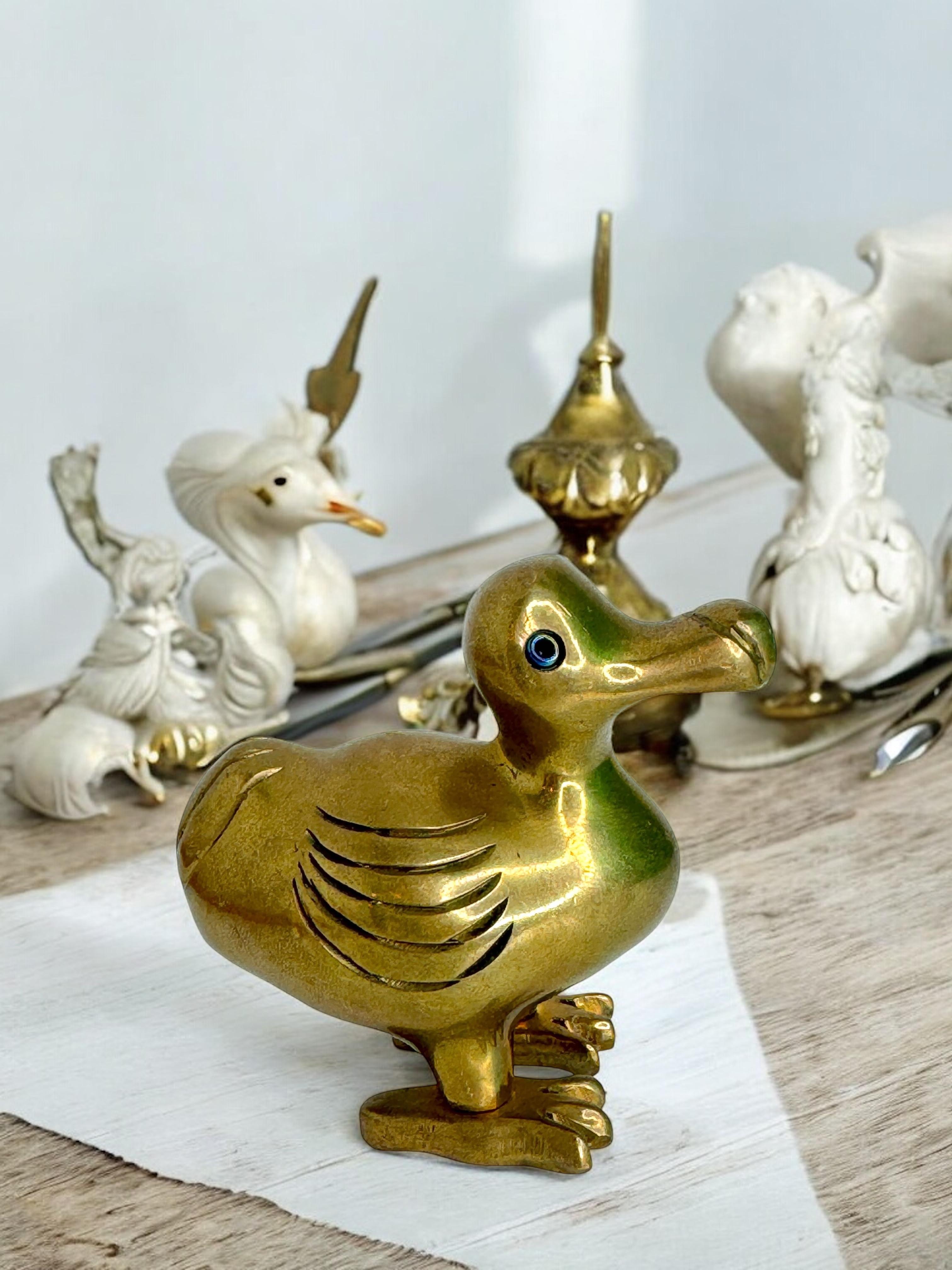 Brass Dodo Bird Figurine Desktop Paperweight 1960s Mid-Century Modern, German For Sale 10