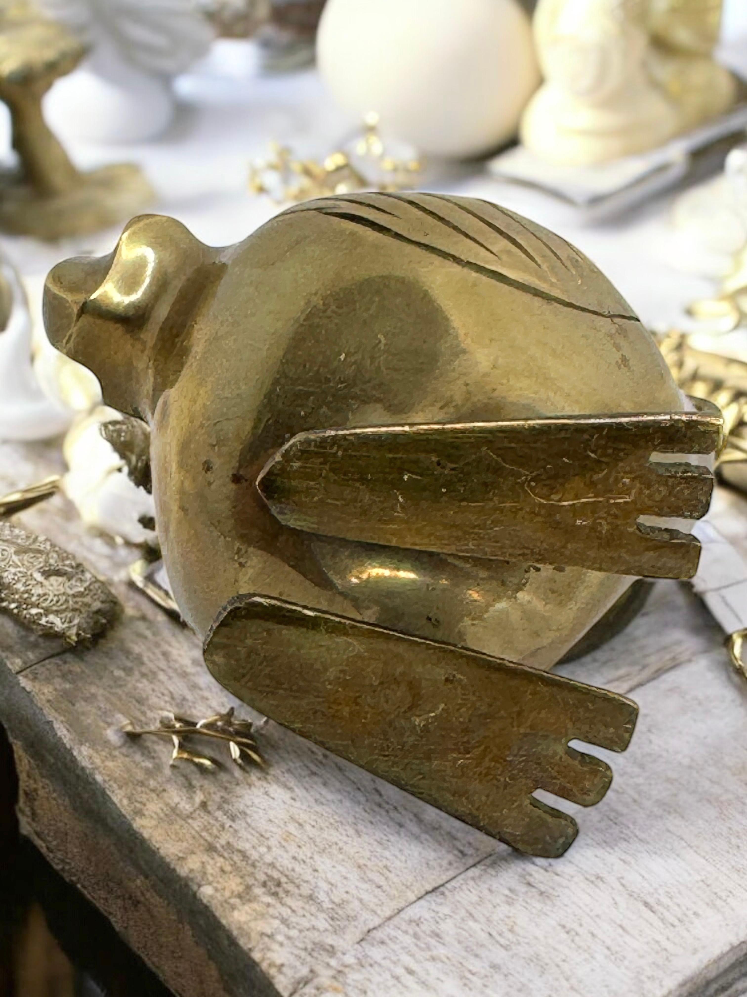 Brass Dodo Bird Figurine Desktop Paperweight 1960s Mid-Century Modern, German 12