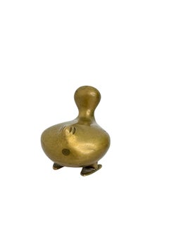 Brass Dodo Bird Figurine Desktop Paperweight 1960s Mid-Century Modern, German