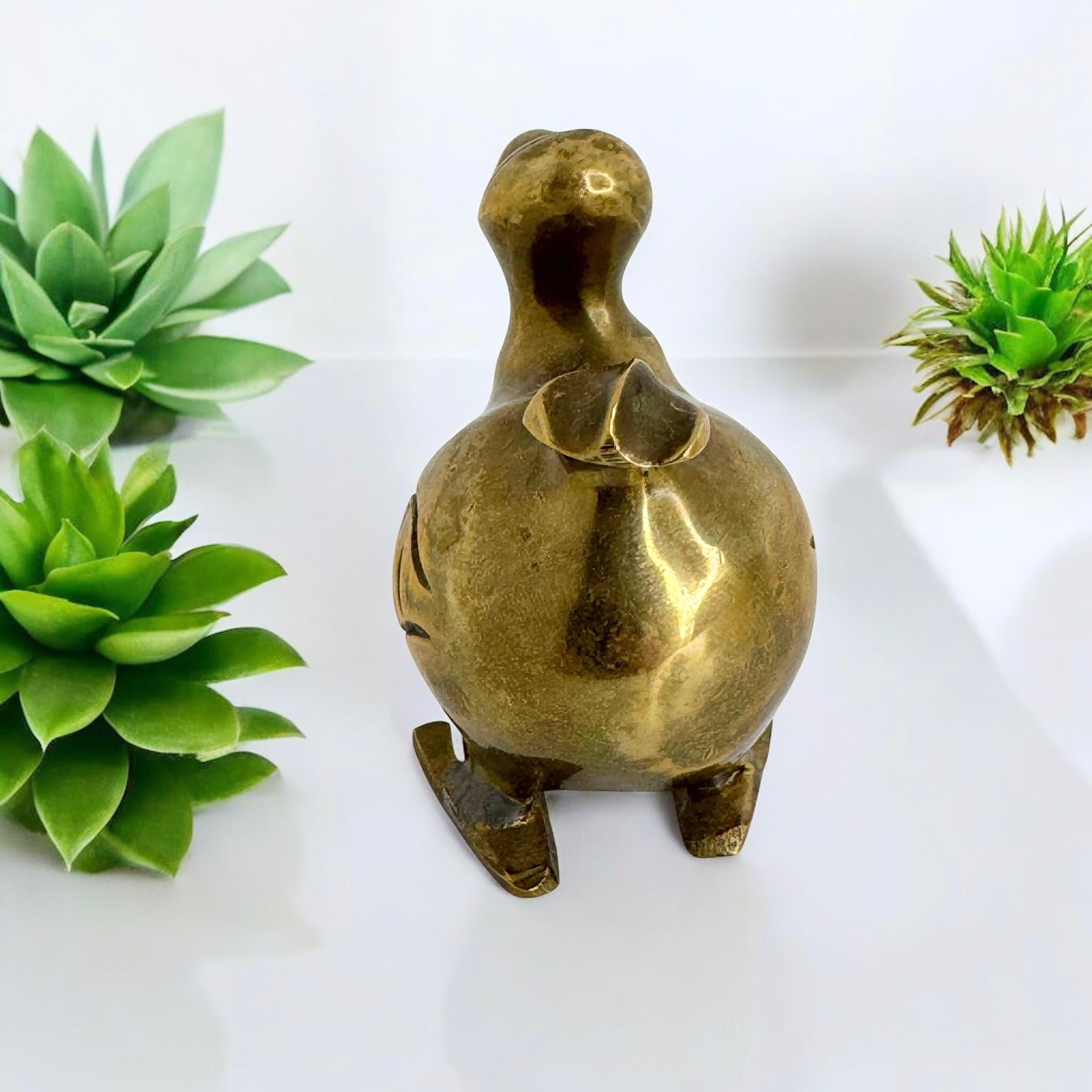 Brass Dodo Bird Figurine Desktop Paperweight 1960s Mid-Century Modern, German 16