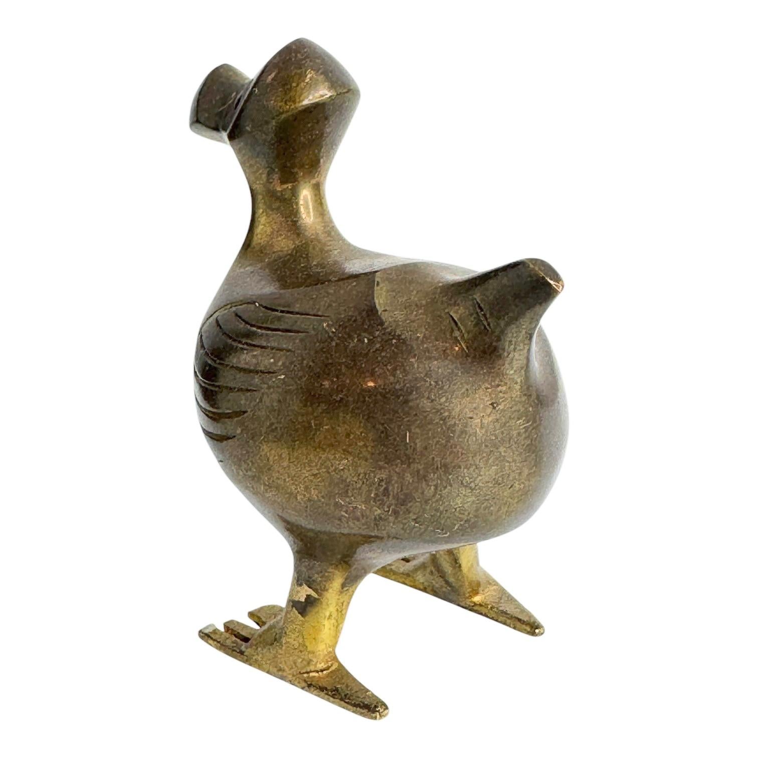 Brass Dodo Bird Figurine Desktop Paperweight 1960s Mid-Century Modern, German In Good Condition In Nuernberg, DE