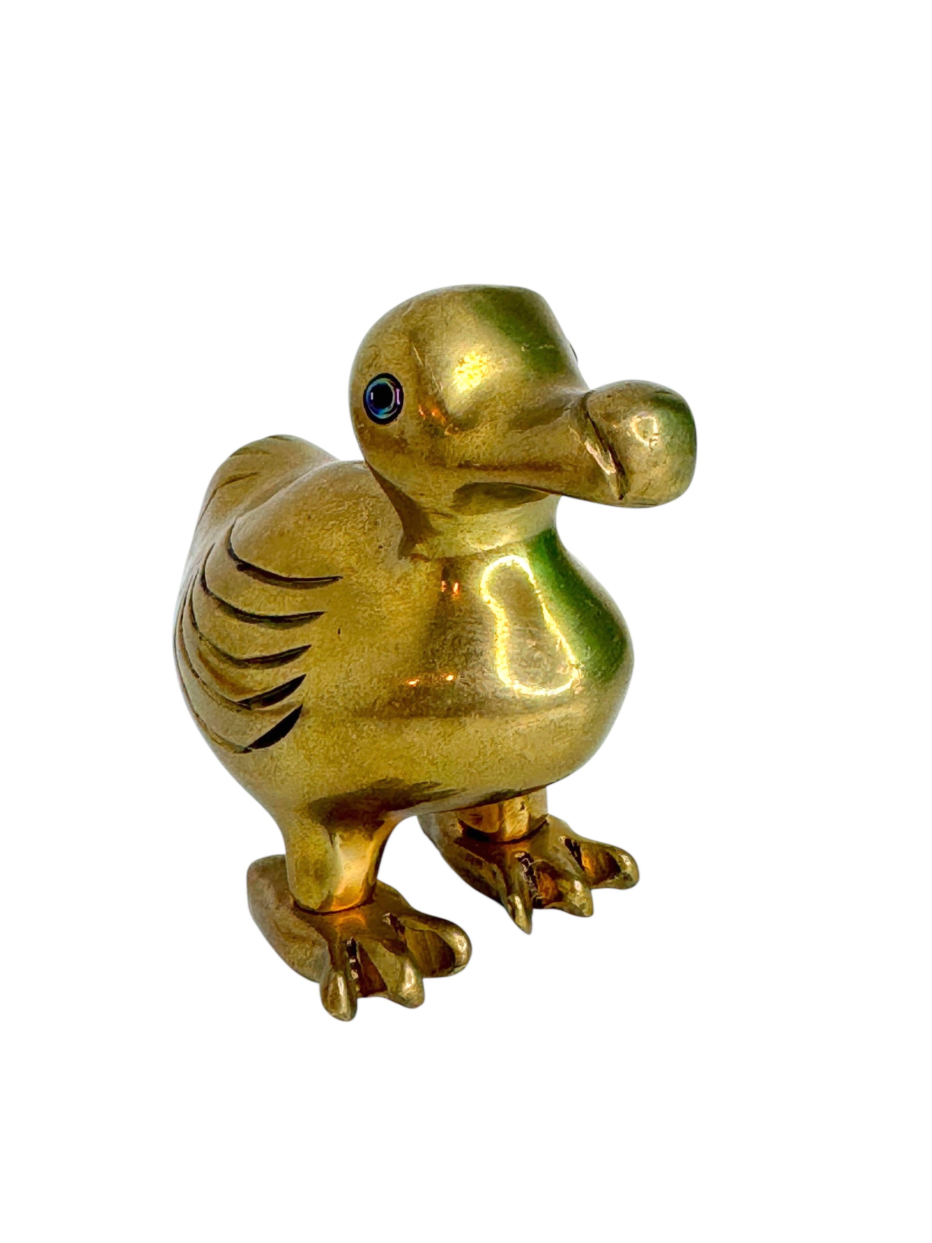 Brass Dodo Bird Figurine Desktop Paperweight 1960s Mid-Century Modern, German In Good Condition For Sale In Nuernberg, DE