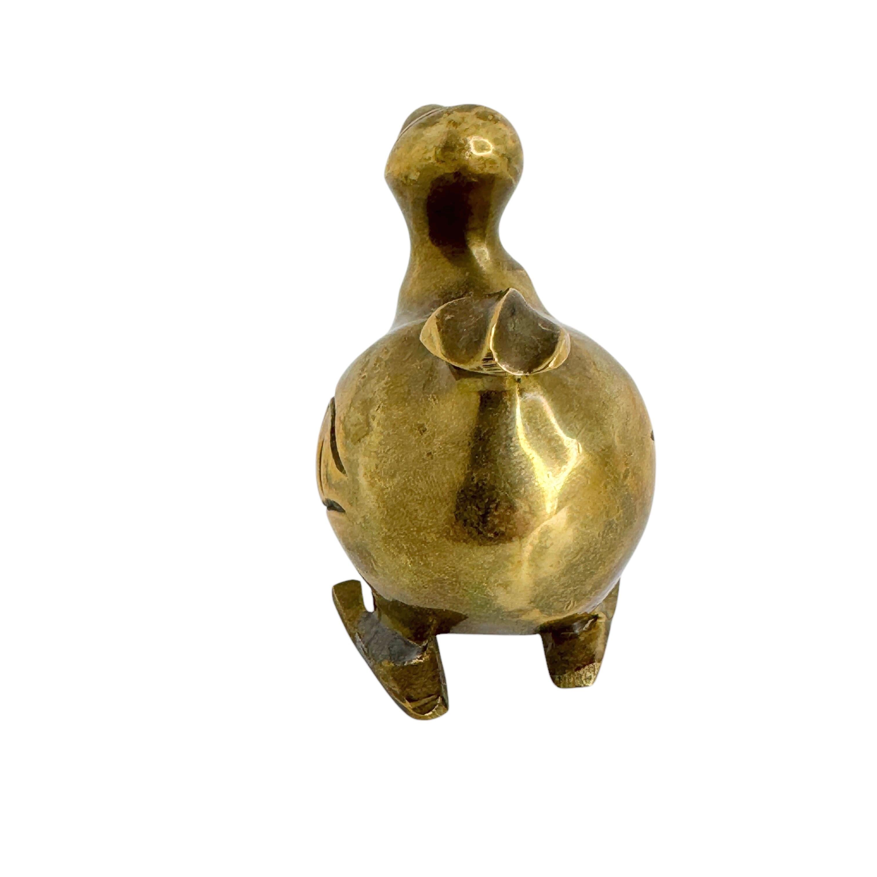 Brass Dodo Bird Figurine Desktop Paperweight 1960s Mid-Century Modern, German 1