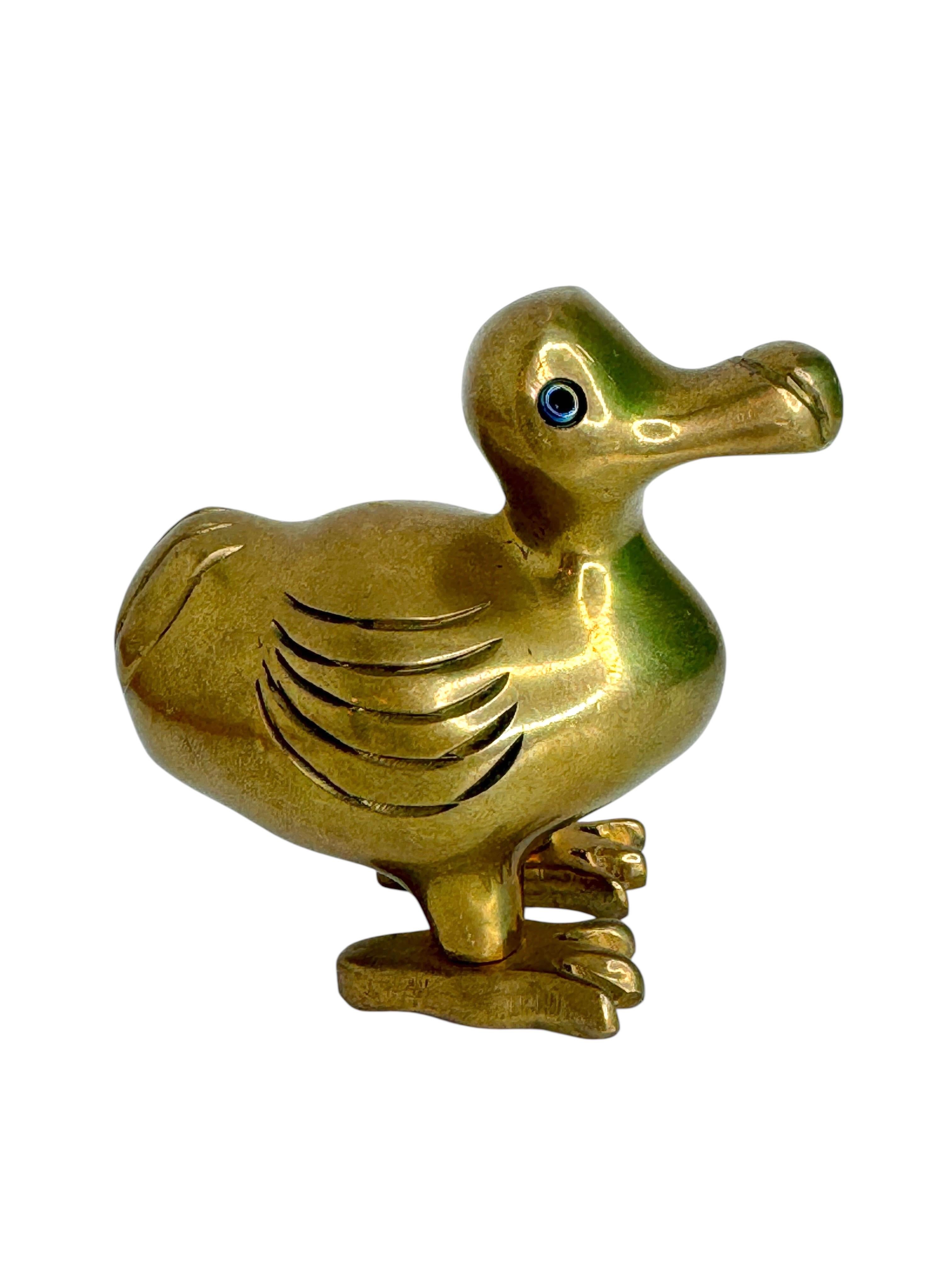 Brass Dodo Bird Figurine Desktop Paperweight 1960s Mid-Century Modern, German For Sale 2