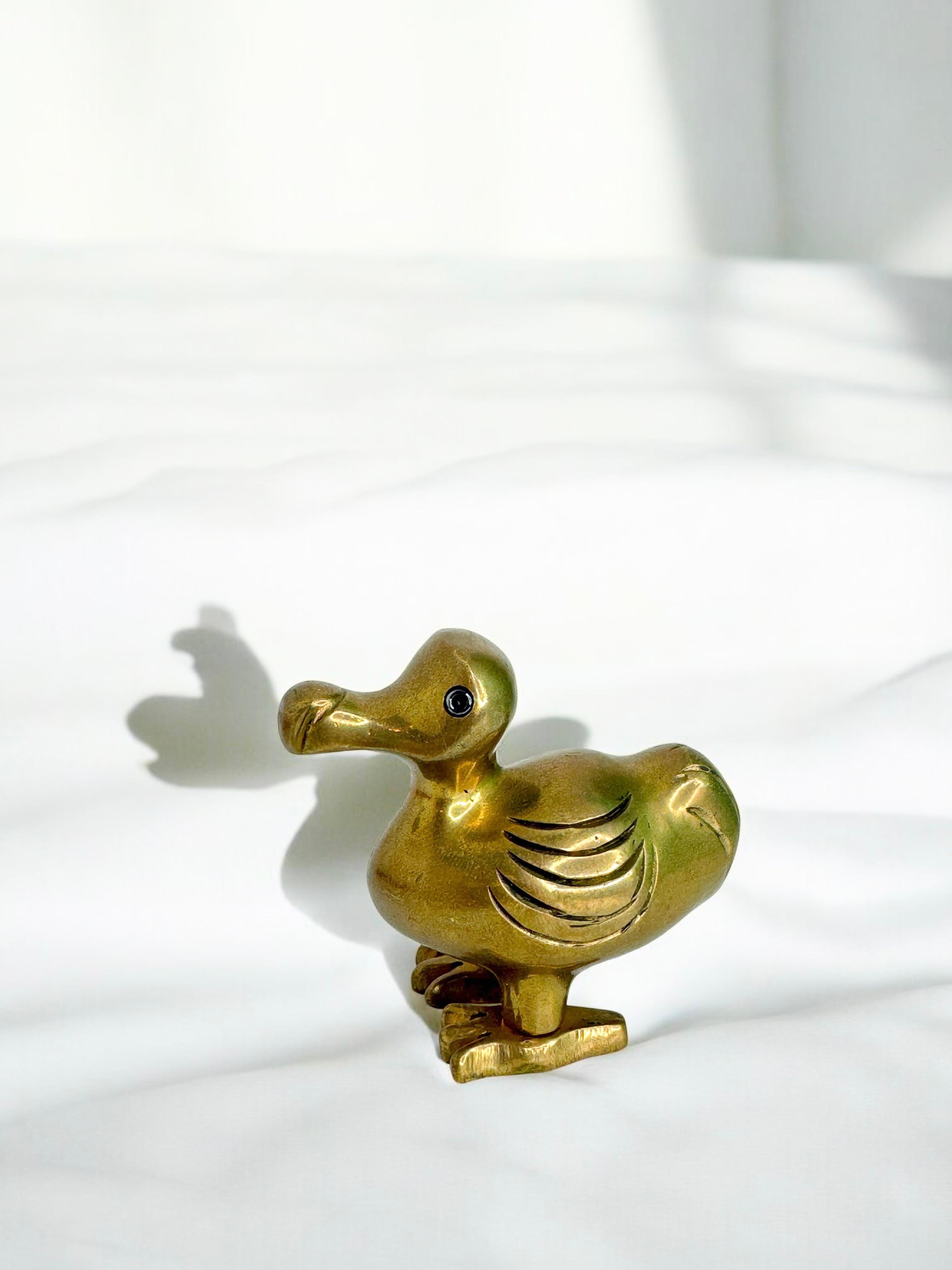Brass Dodo Bird Figurine Desktop Paperweight 1960s Mid-Century Modern, German For Sale 4