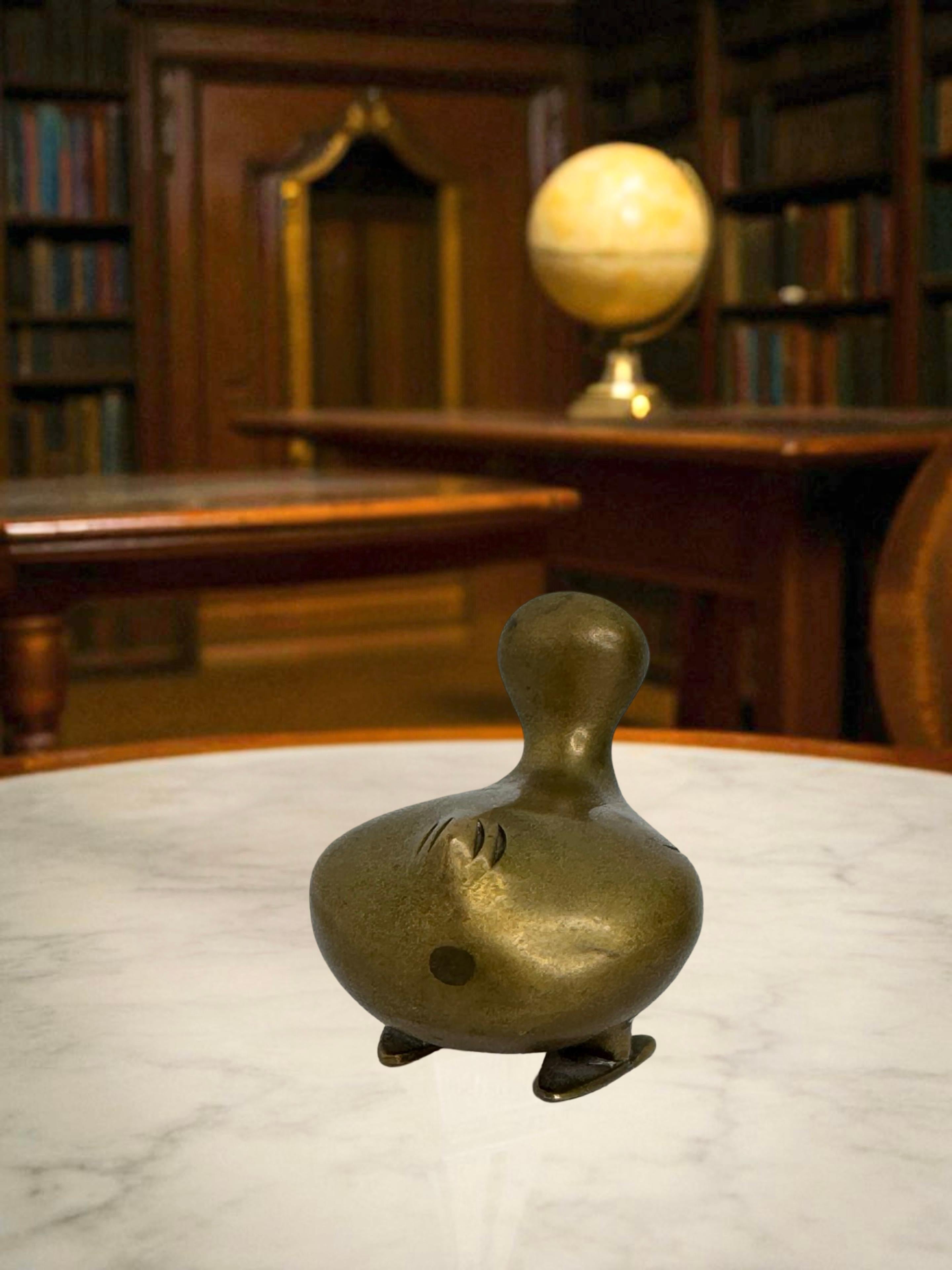 Brass Dodo Bird Figurine Desktop Paperweight 1960s Mid-Century Modern, German in vendita 2