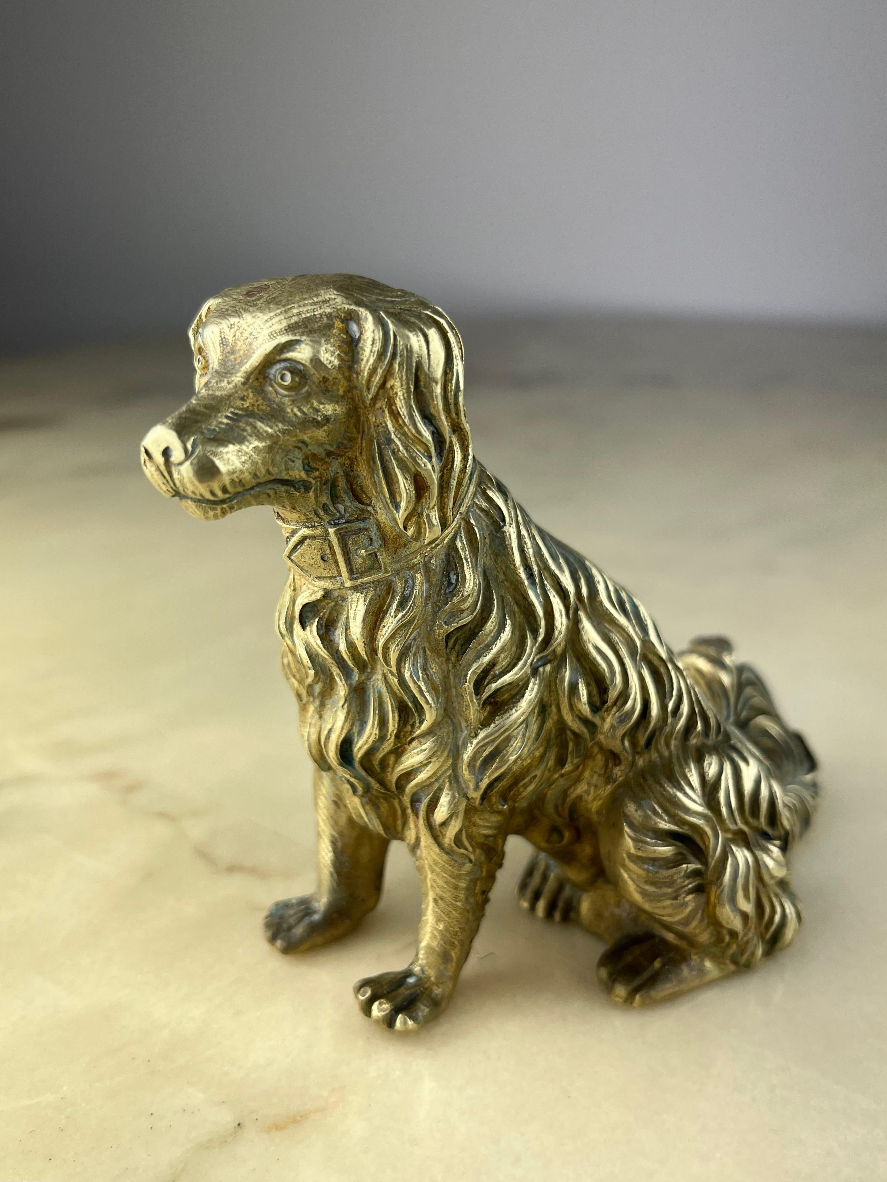 Mid-Century Brass Dog Italian Design 1960s For Sale 5