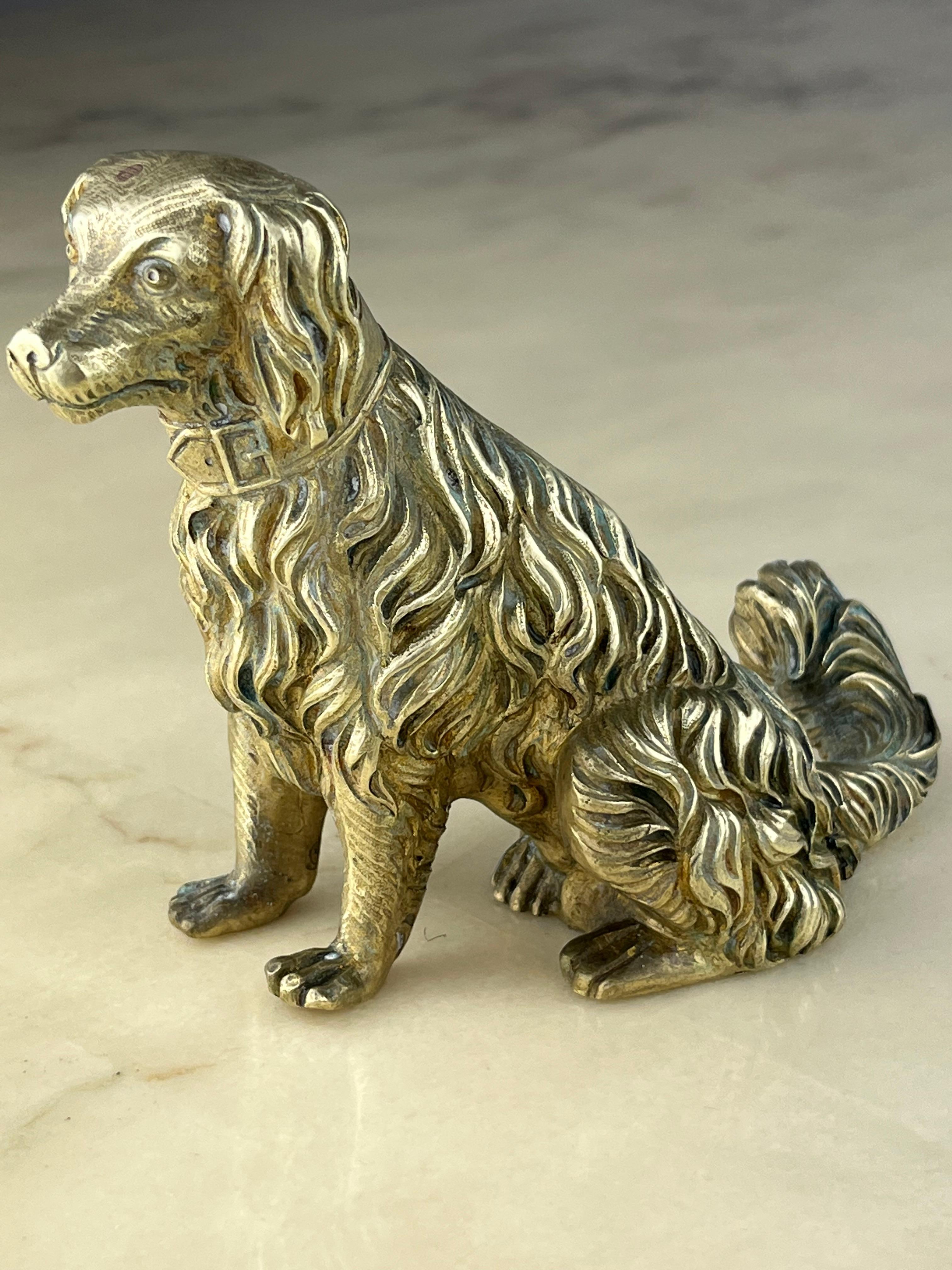 Mid-Century Brass Dog Italian Design 1960s For Sale 6