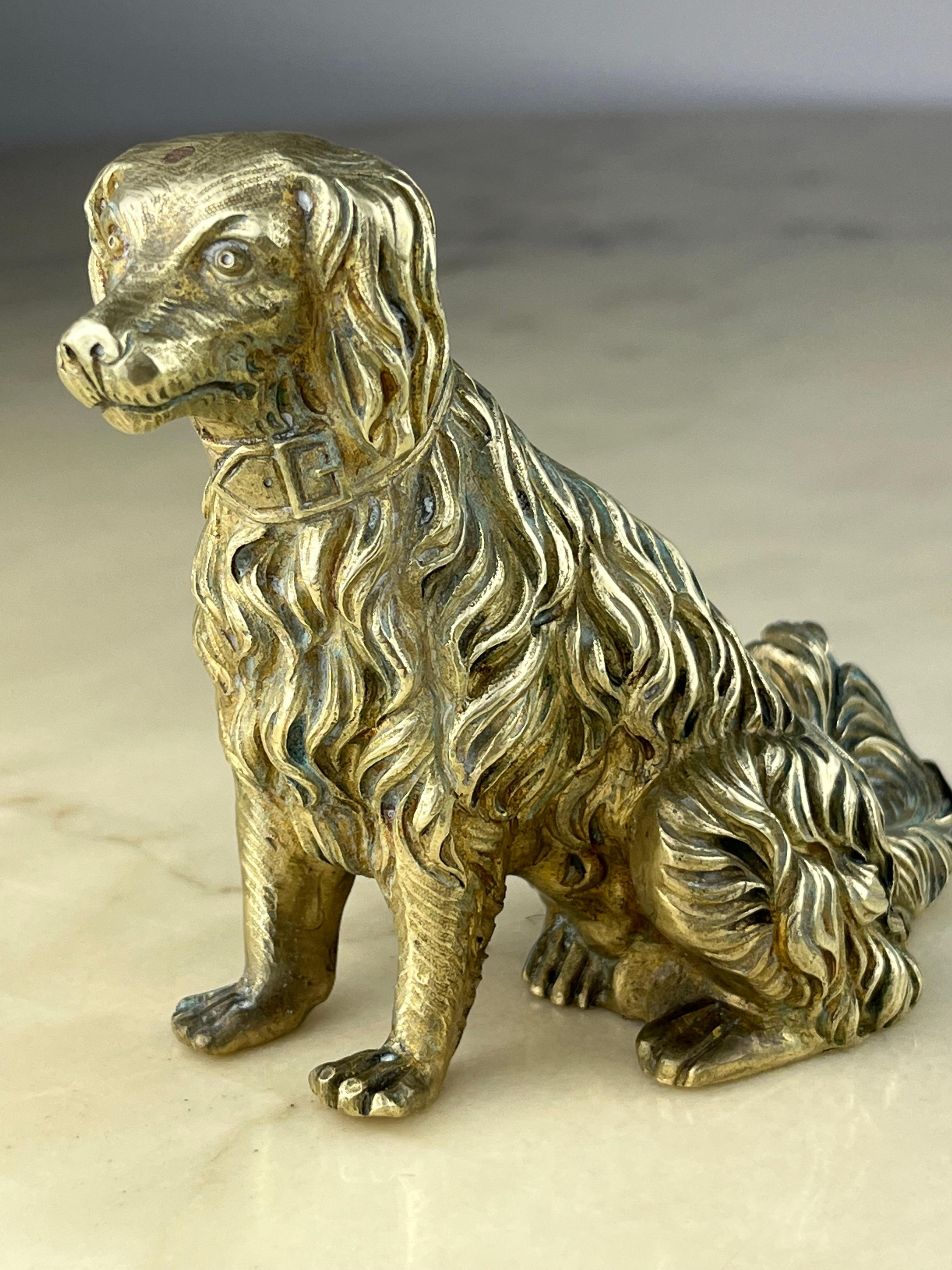 Mid-Century Brass Dog Italian Design 1960s For Sale 7