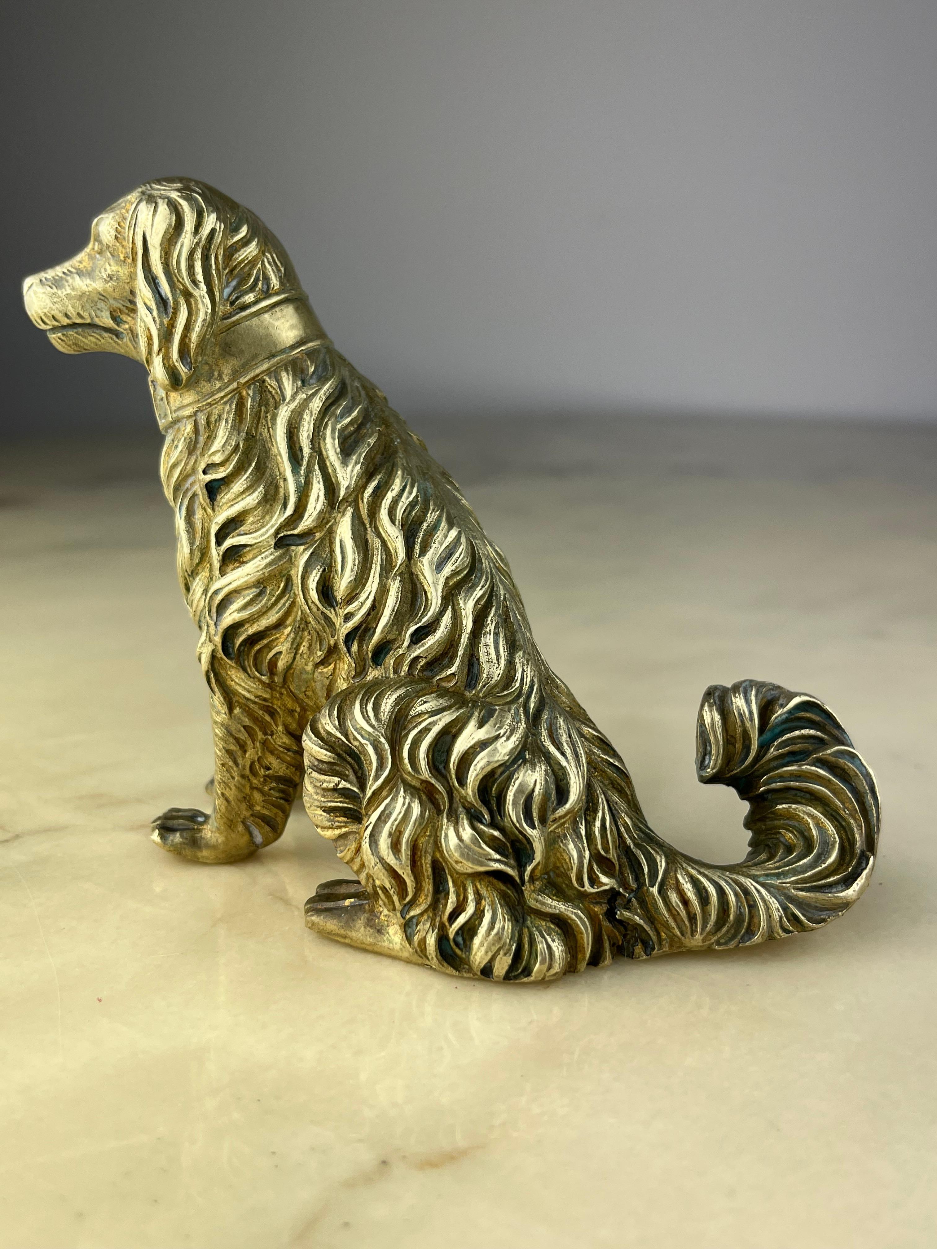 Other Mid-Century Brass Dog Italian Design 1960s For Sale