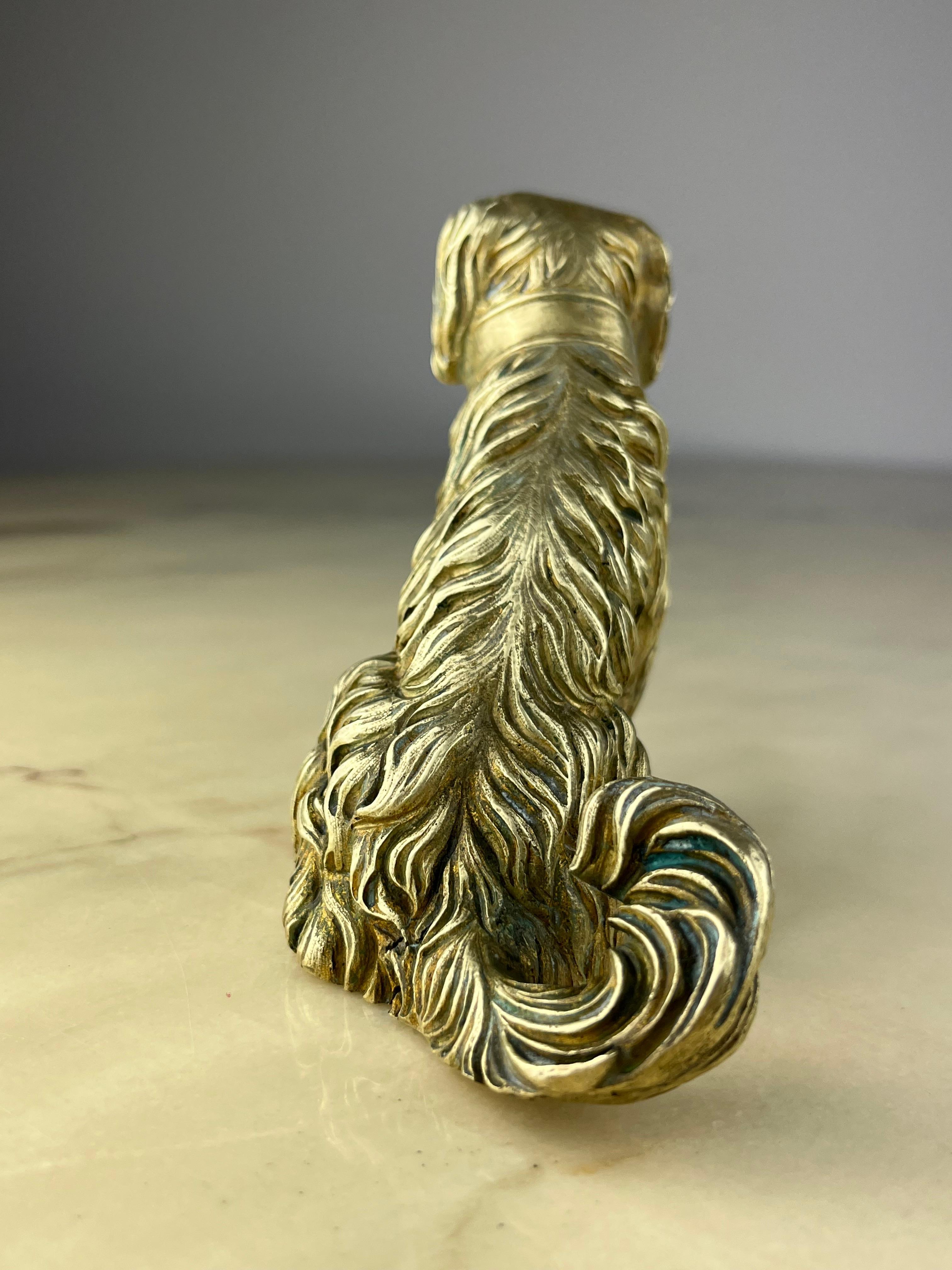 Mid-Century Brass Dog Italian Design 1960s In Good Condition For Sale In Palermo, IT