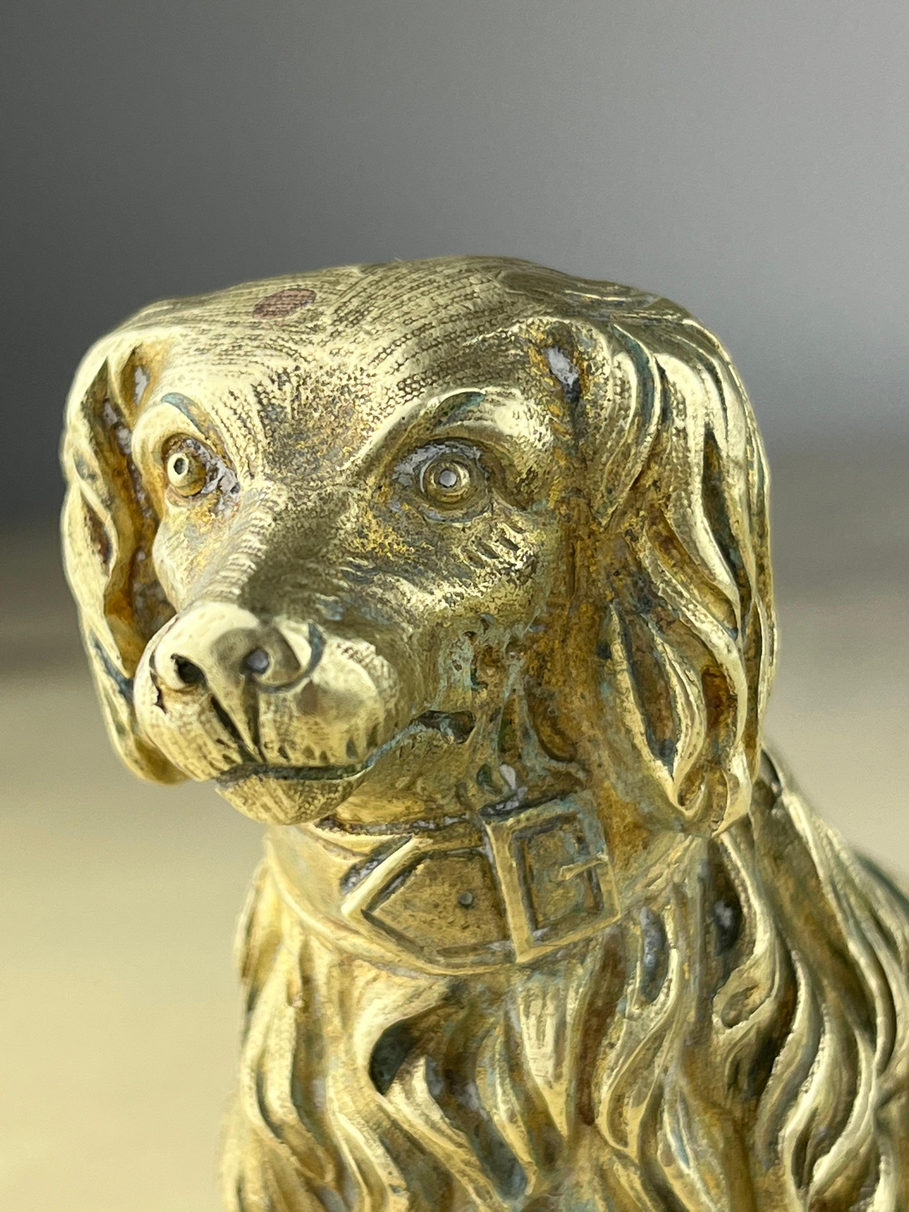 Mid-Century Brass Dog Italian Design 1960s For Sale 2