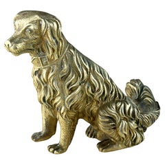 Perro de latón de mediados de siglo Diseño italiano Años 60