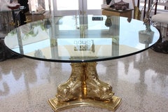 Brass Dolphin Form Table Base