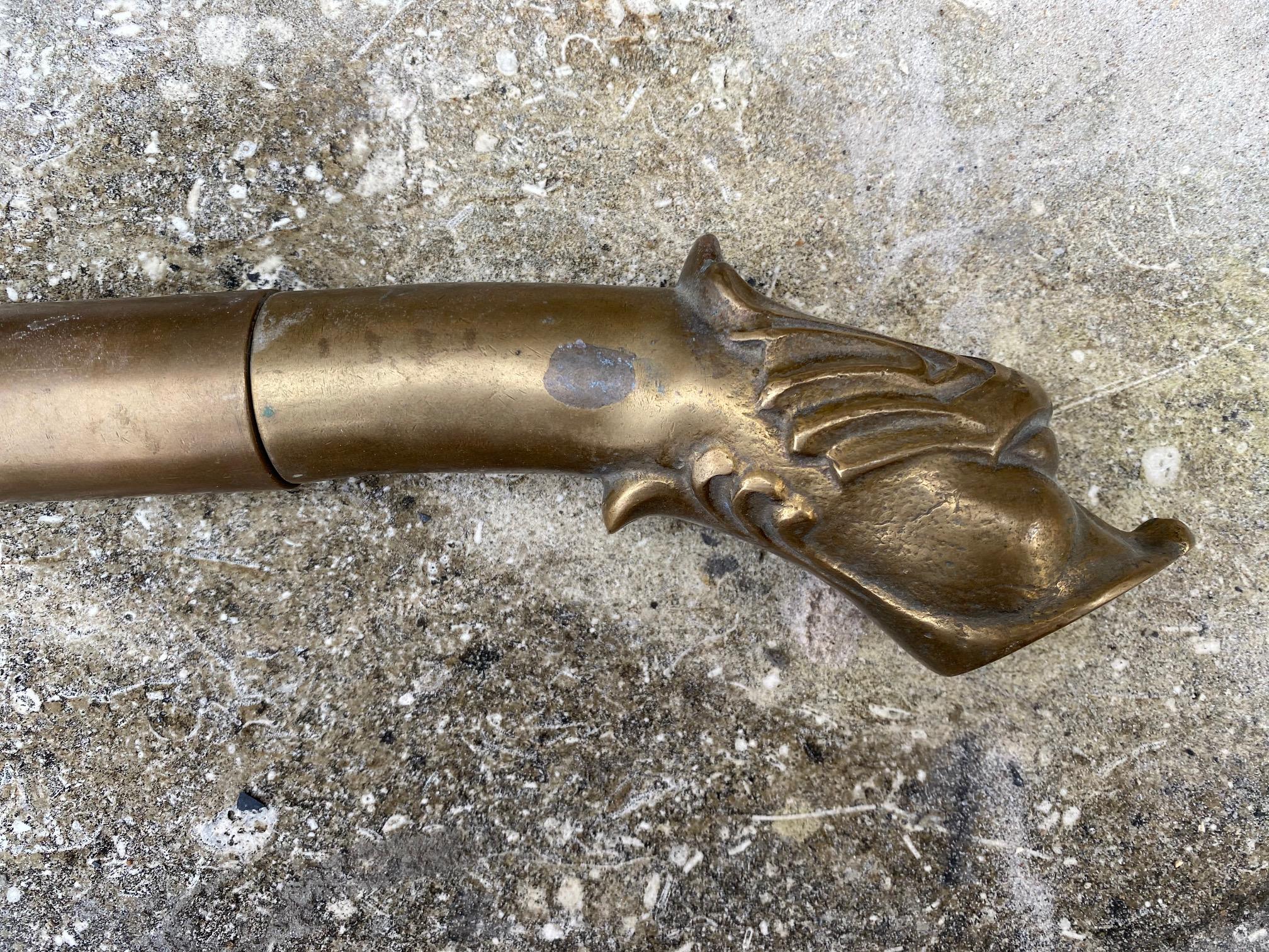 Brass dolphin grotesque spout / water exit. Made in France.

Measurements: 13.5