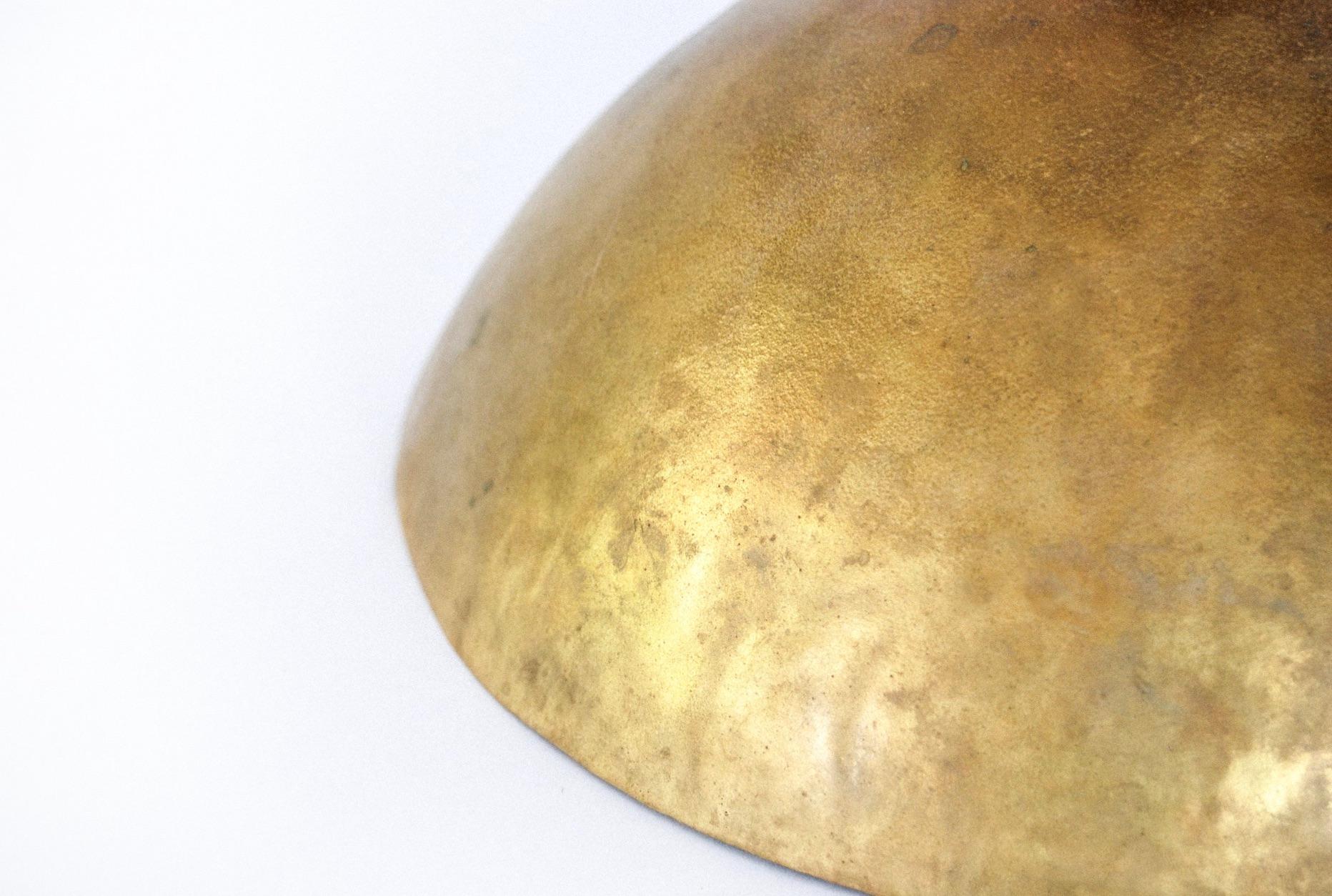 Brass Dome Pendant Lamp In New Condition For Sale In Austin, TX