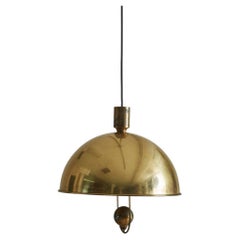 Brass Dome Pendant Light by Florian Schulz, Germany 1960s