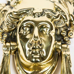 Brass Door Knocker with the Head of the Goddess Pamona, circa 1900