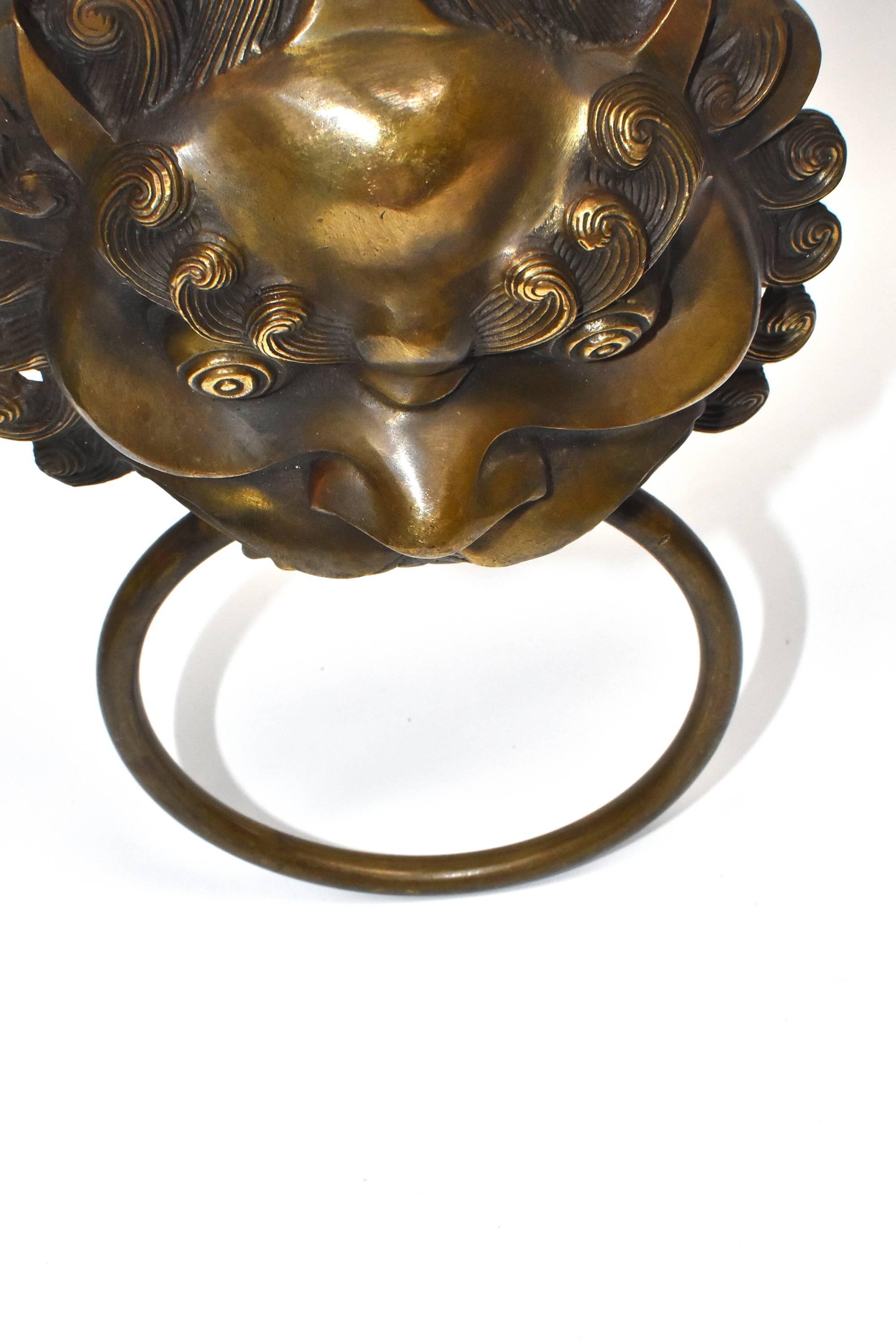 Bronze Door Knockers Lion Motif 9