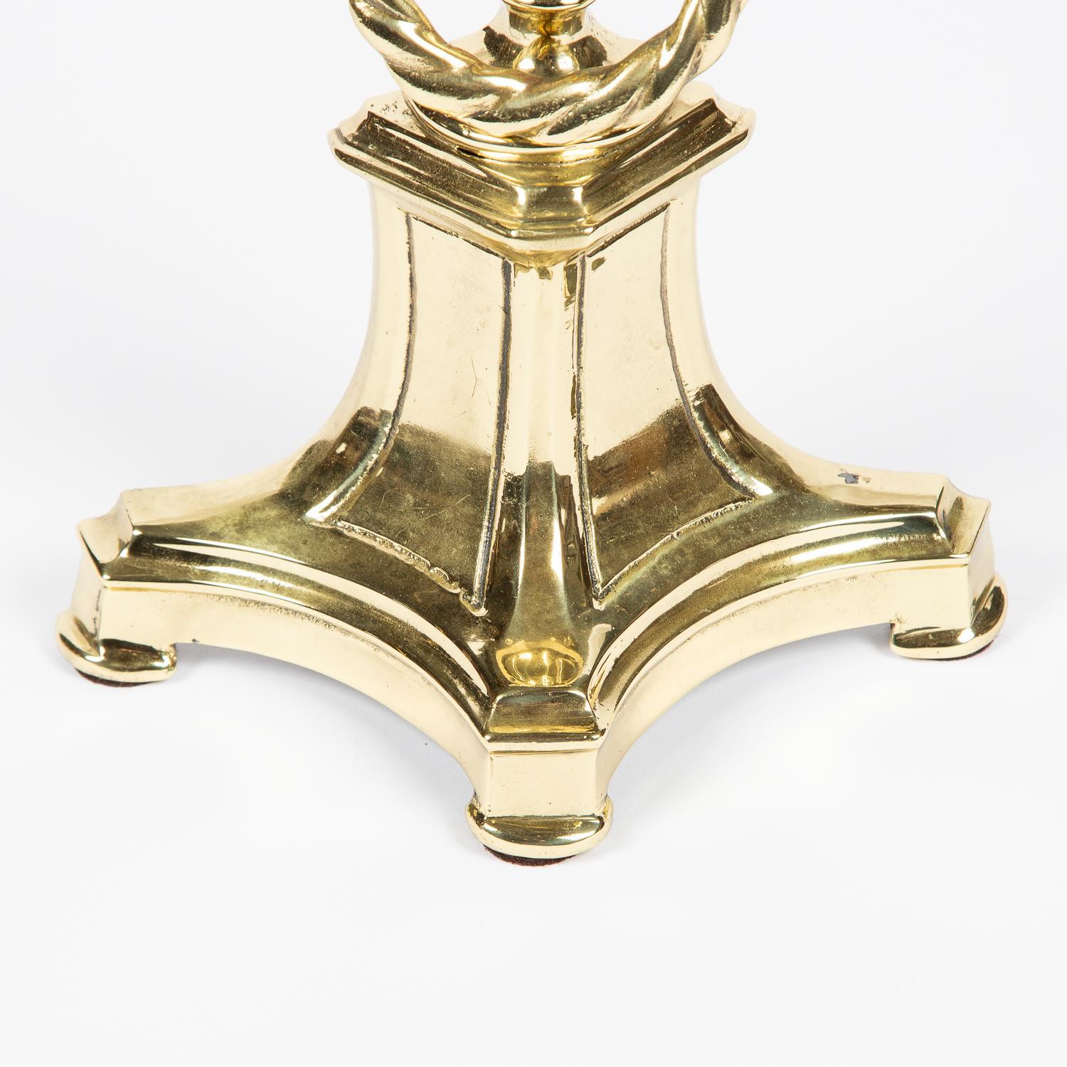 English Brass Door Porter with Ring Handle