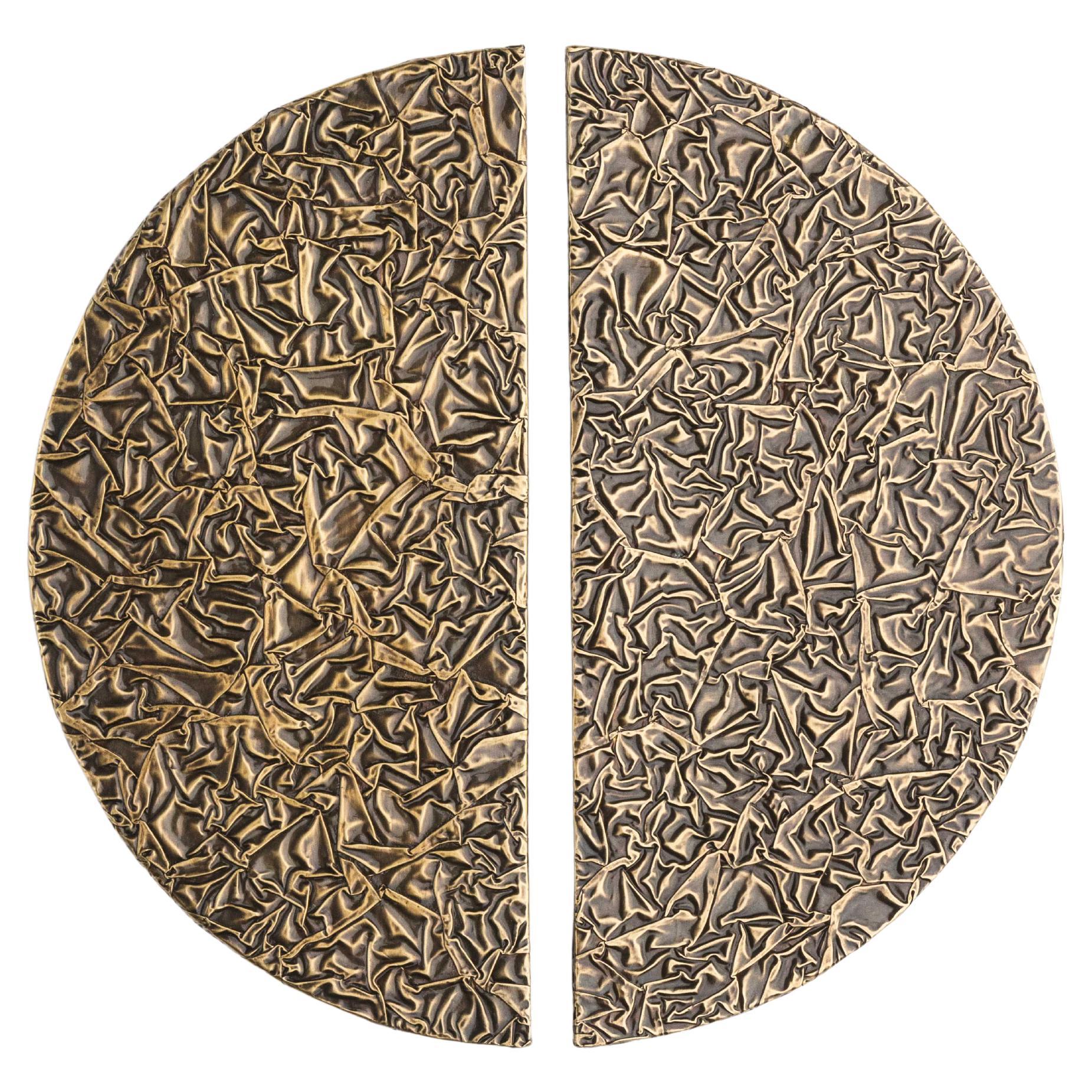 brass door pull ø  20 cm  Earth Prints collection