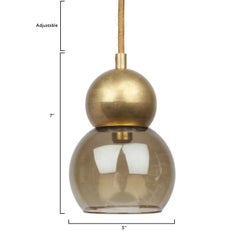 Brass Double Bubble Light Fixture