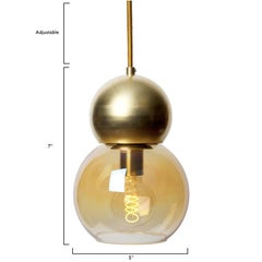 Brass Double Bubble Light Fixture