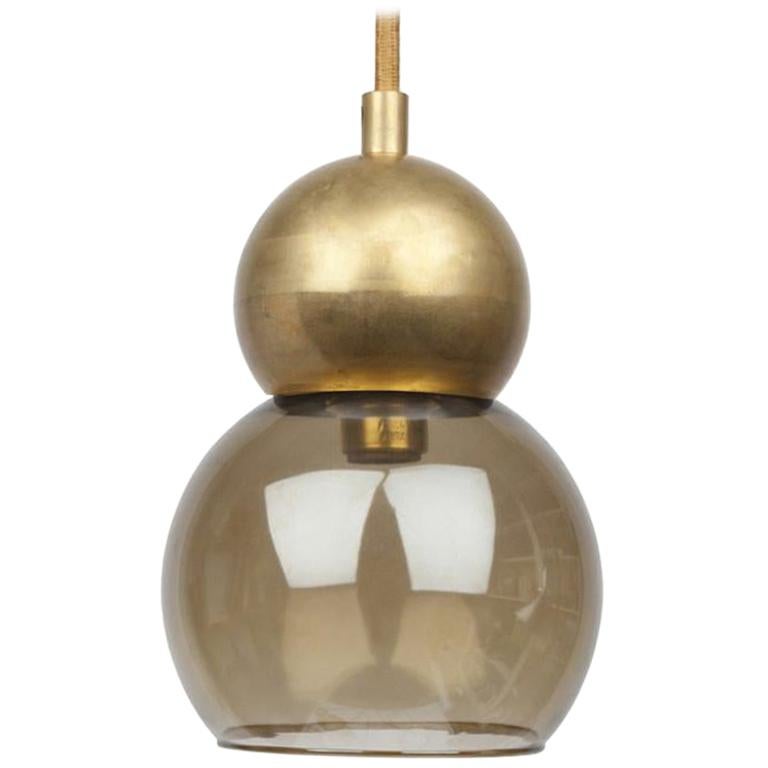 Brass Double Bubble Light Fixture