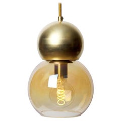 Brass Double Bubble Light Fixture