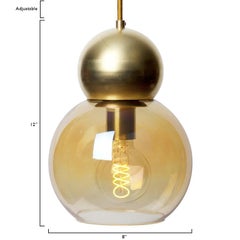 Brass Double Bubble Light Fixture