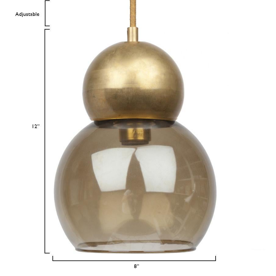 A modern pendant light to accent your kitchen, bathroom or any interior. This contemporary lighting pendant also works well in a commercial setting restaurant, retail, or office space.
Designed by Michele Varian
Unfinished brass and glass (clear