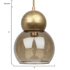 Brass Double Bubble Light Fixture