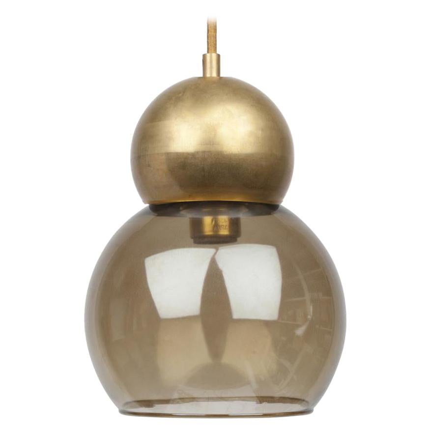 Brass Double Bubble Light Fixture