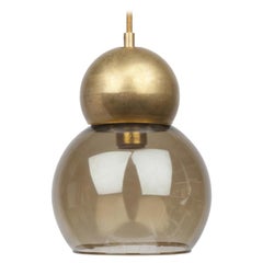 Brass Double Bubble Light Fixture