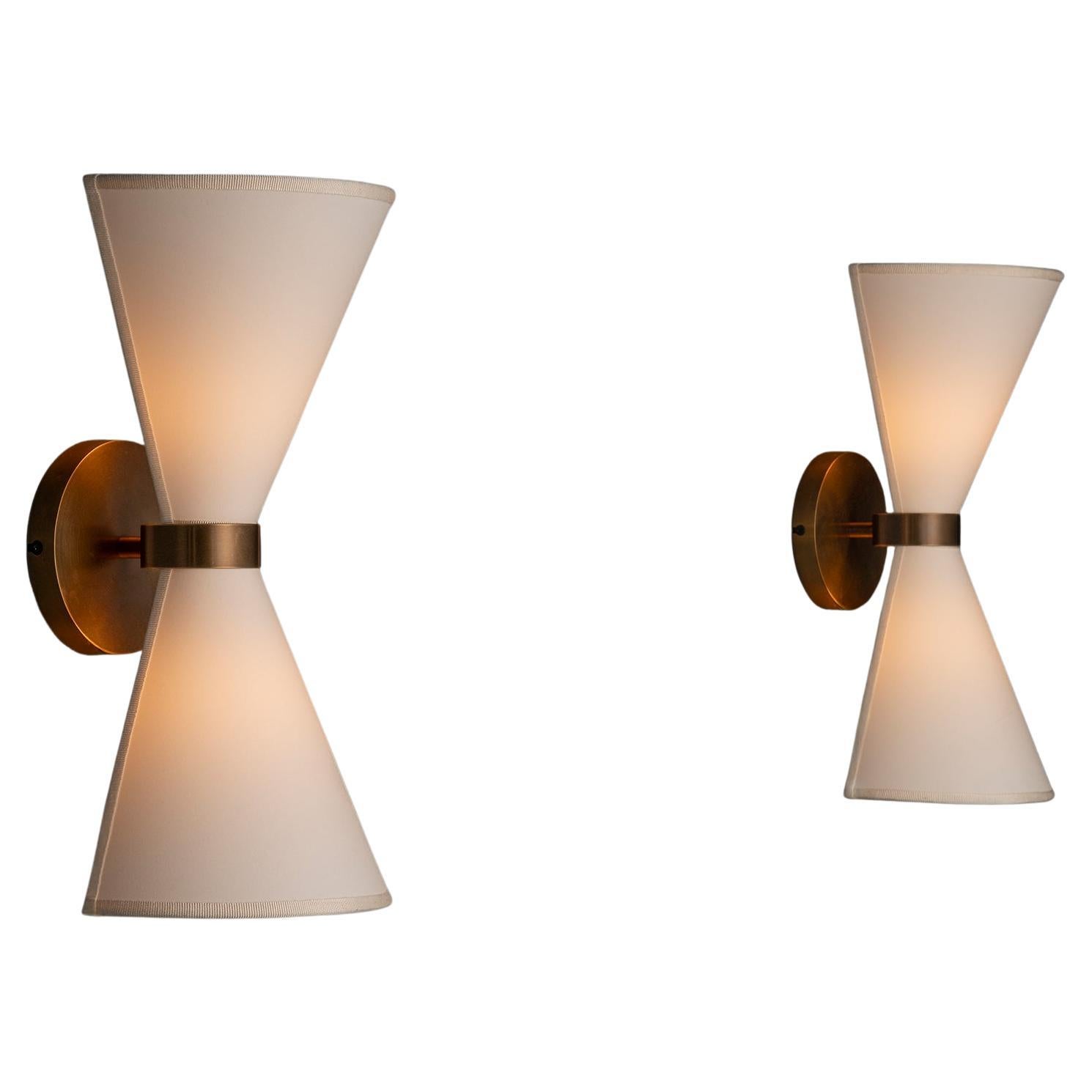 Brass Double Sconce, Made in Italy
