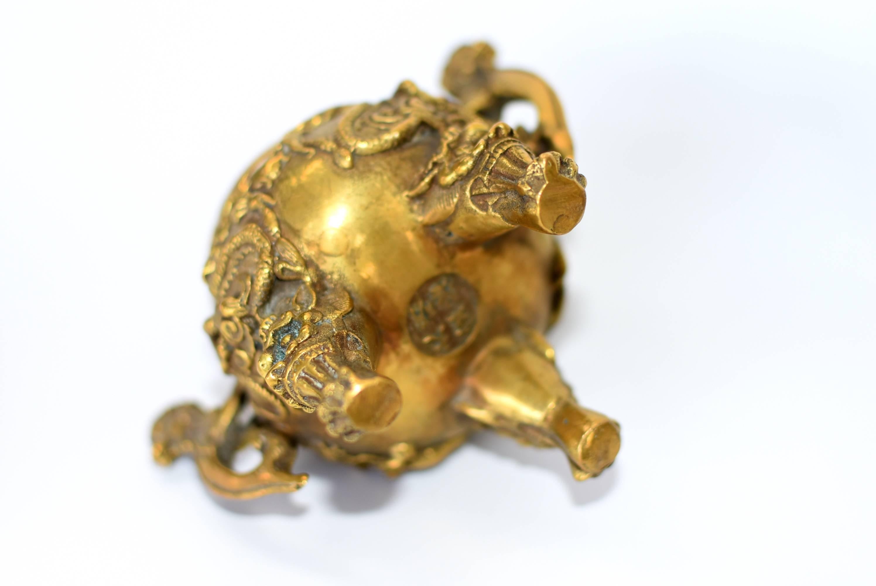 Brass Dragon Incense Burner 3