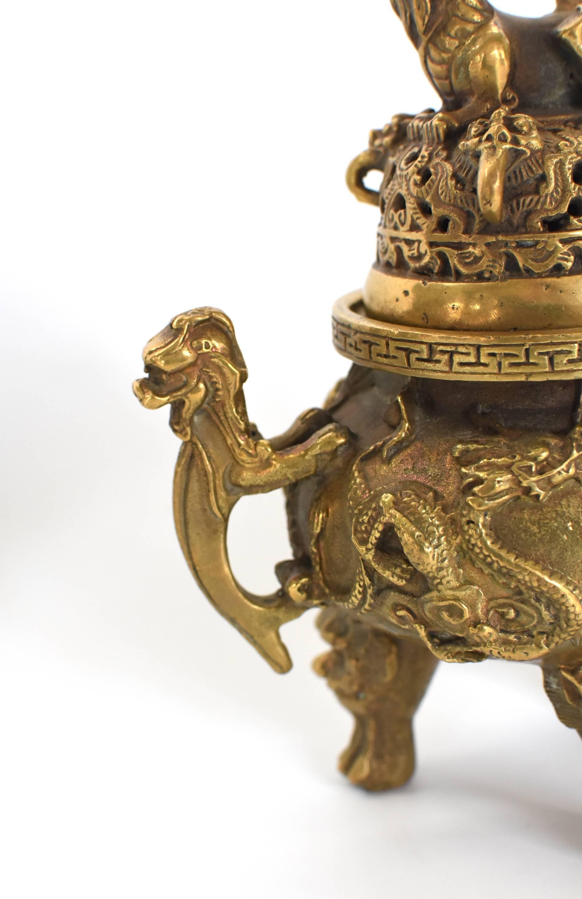 Brass Dragon Incense Burner 8