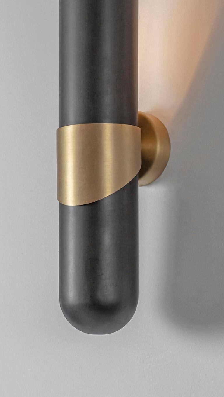 Powder-Coated Brass Dream Wall Light by Square in Circle For Sale