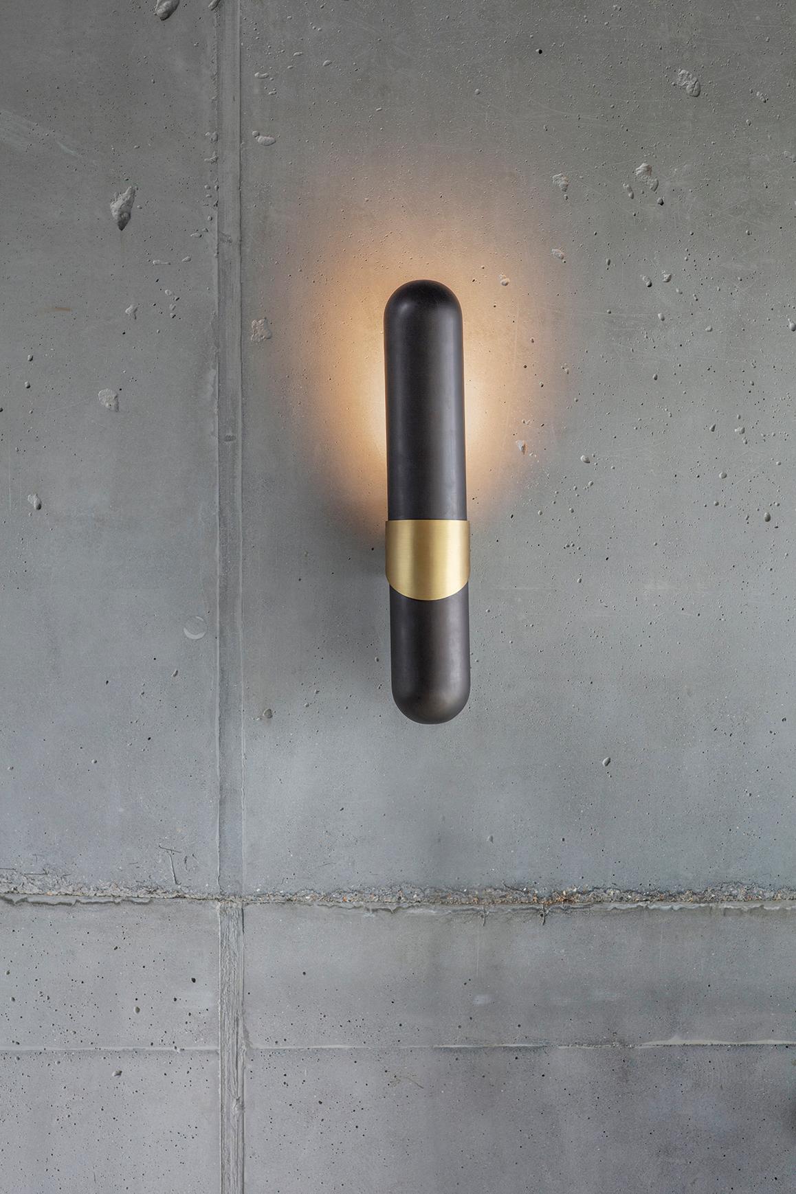 Contemporary Brass Dream Wall Light by Square in Circle For Sale